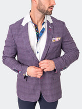 Blazer Unconstructed Preppy Purple View-4