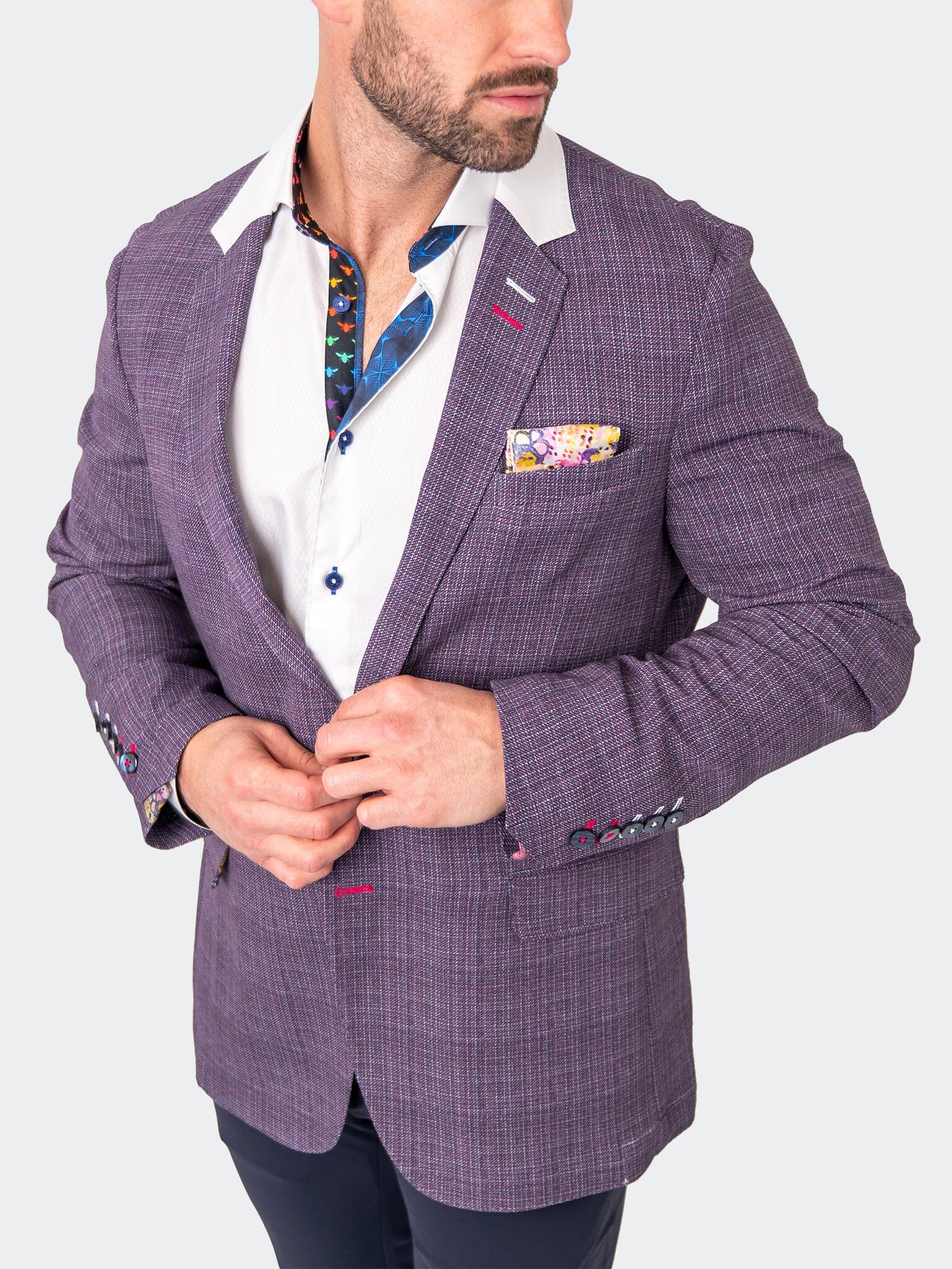 Blazer Unconstructed Preppy Purple