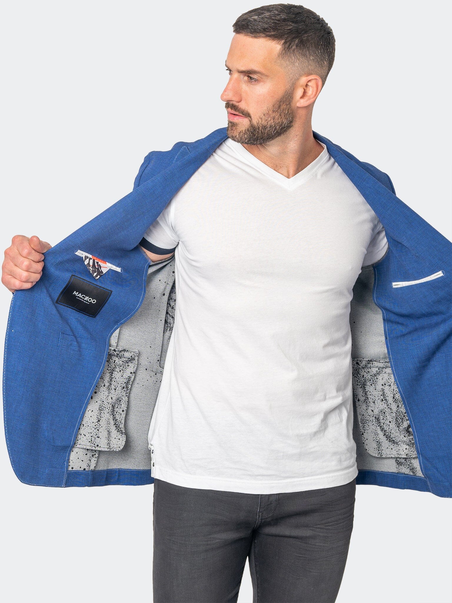 Blazer Unconstructed Shadow Blue