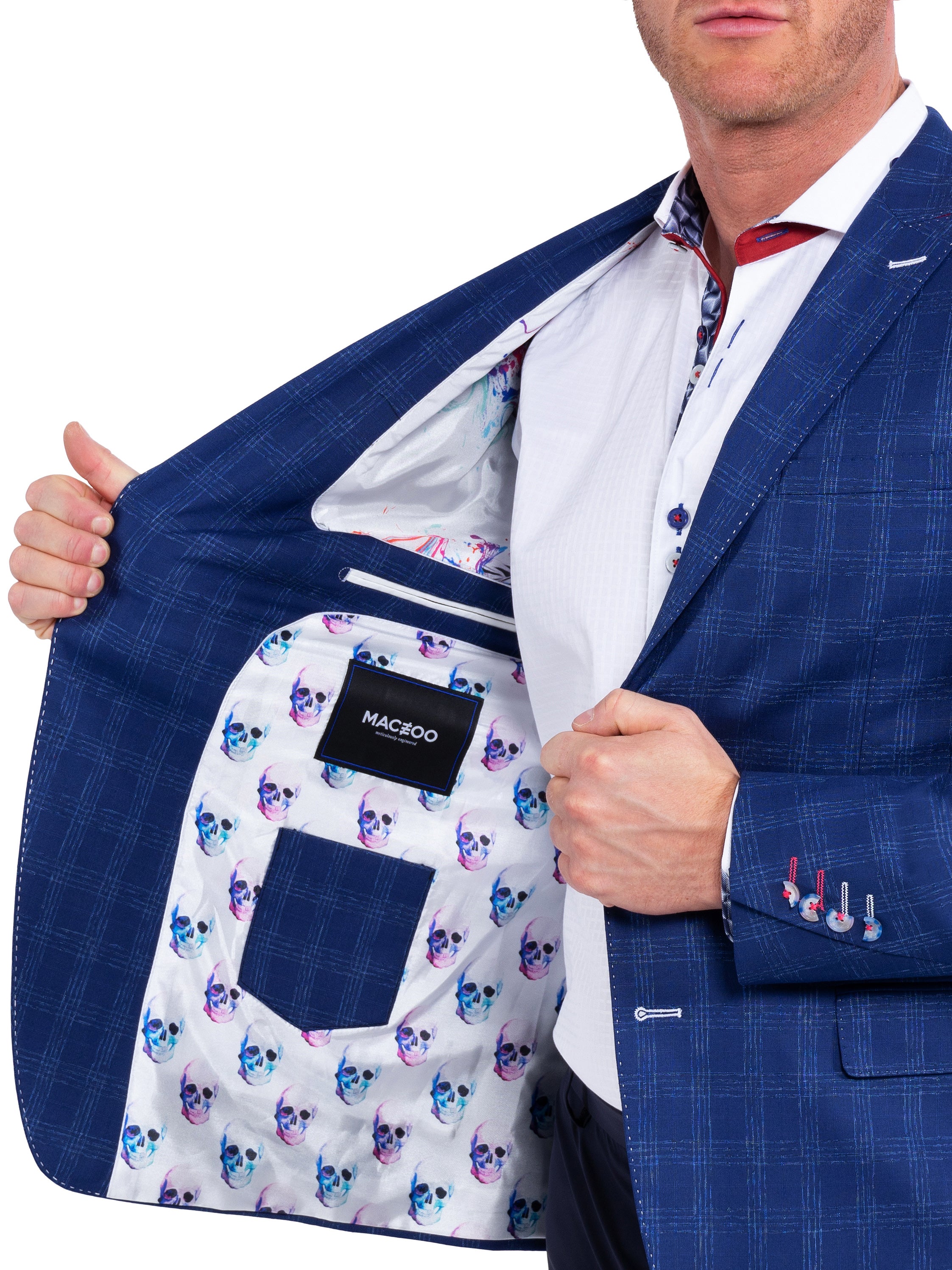 Blazer Bethoven PlaidSeam Blue