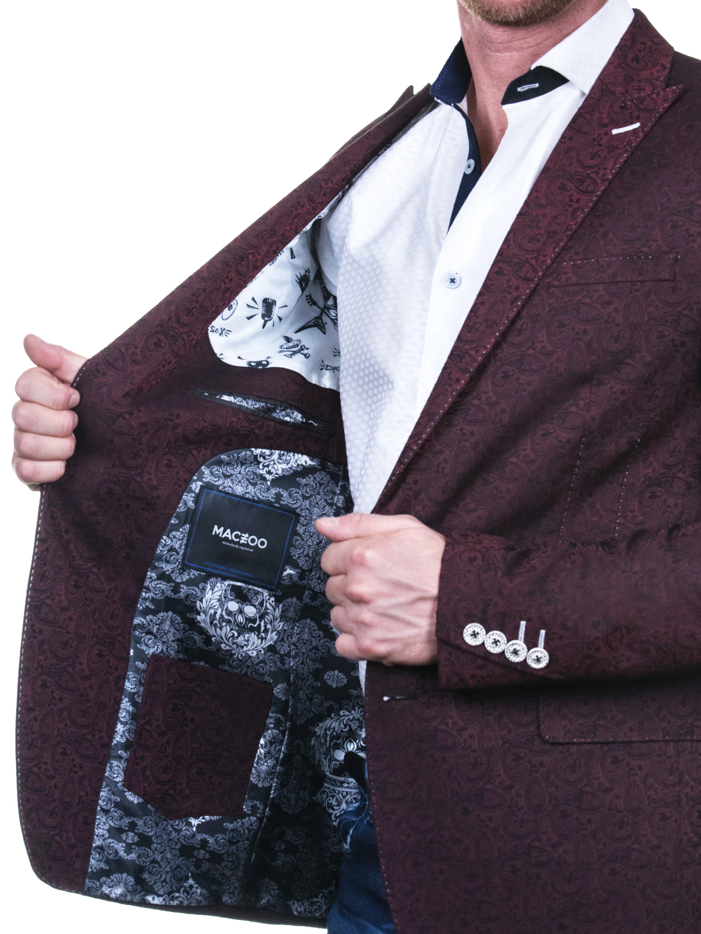 Blazer Bethoven SwirlPaisley Red