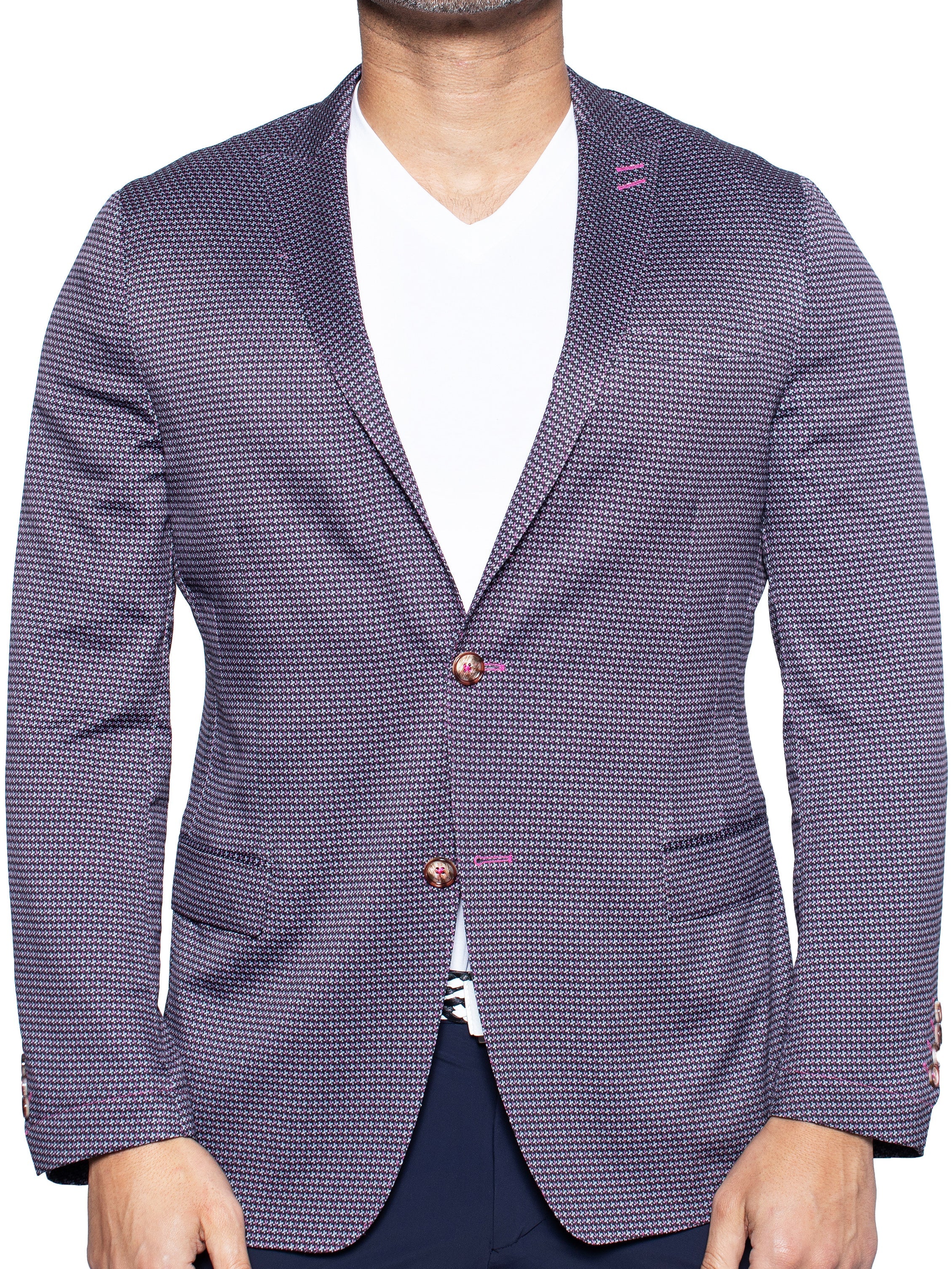 Blazer Unconstructed Flower Blue