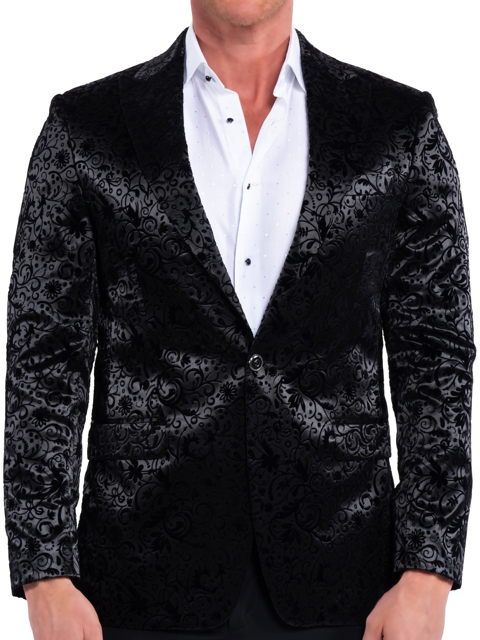 Blazer Descartes VelvetFlockScroll Black