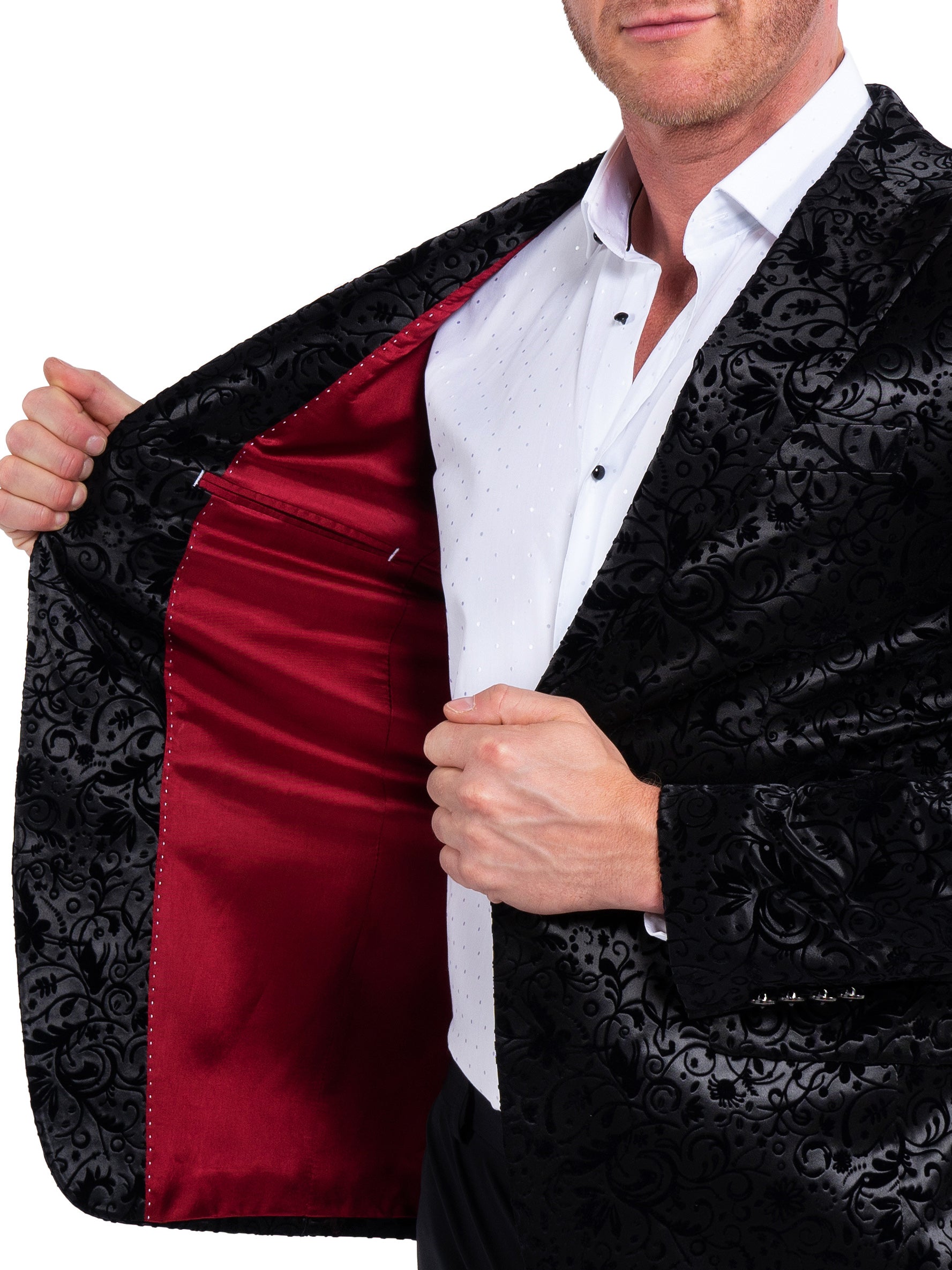 Blazer Descartes VelvetFlockScroll Black