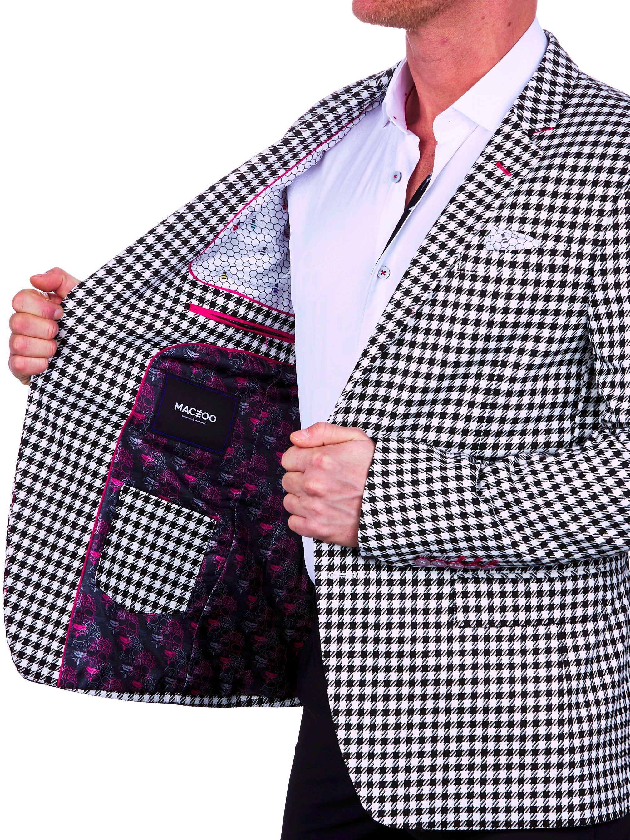 Perm Socrate Chess White Blazer