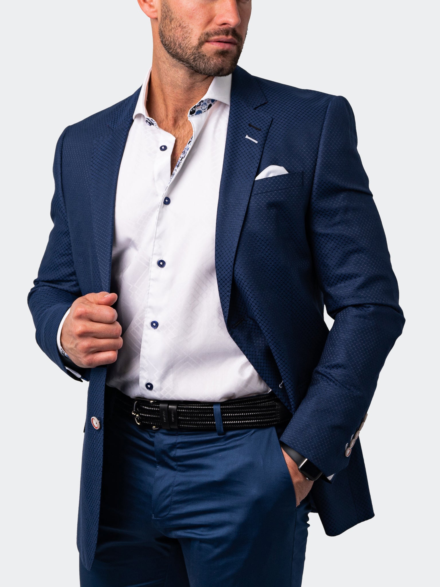 Blazer Socrate Diamond Row Blue