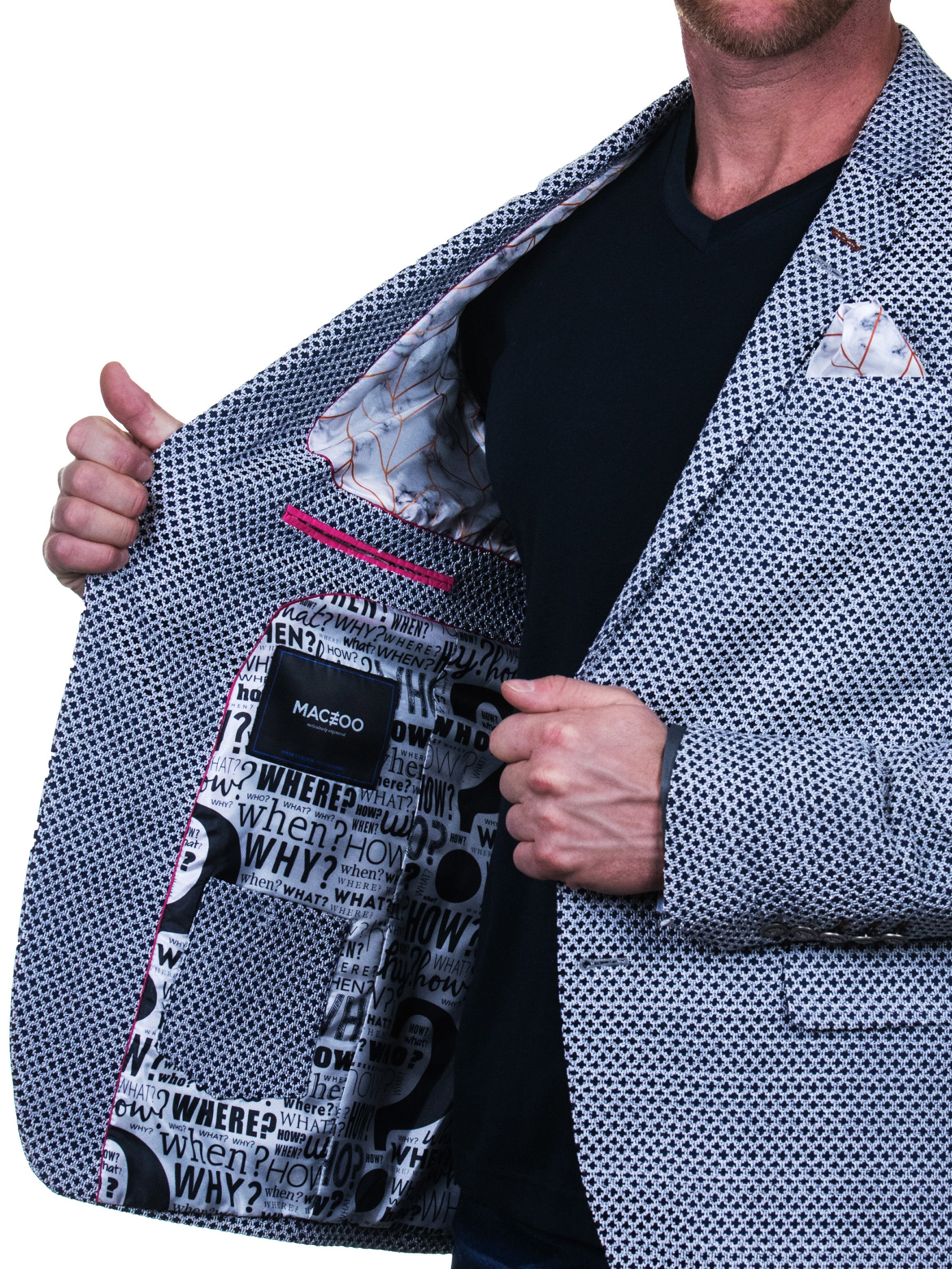 Blazer Socrate MultiCircleWhite Blue