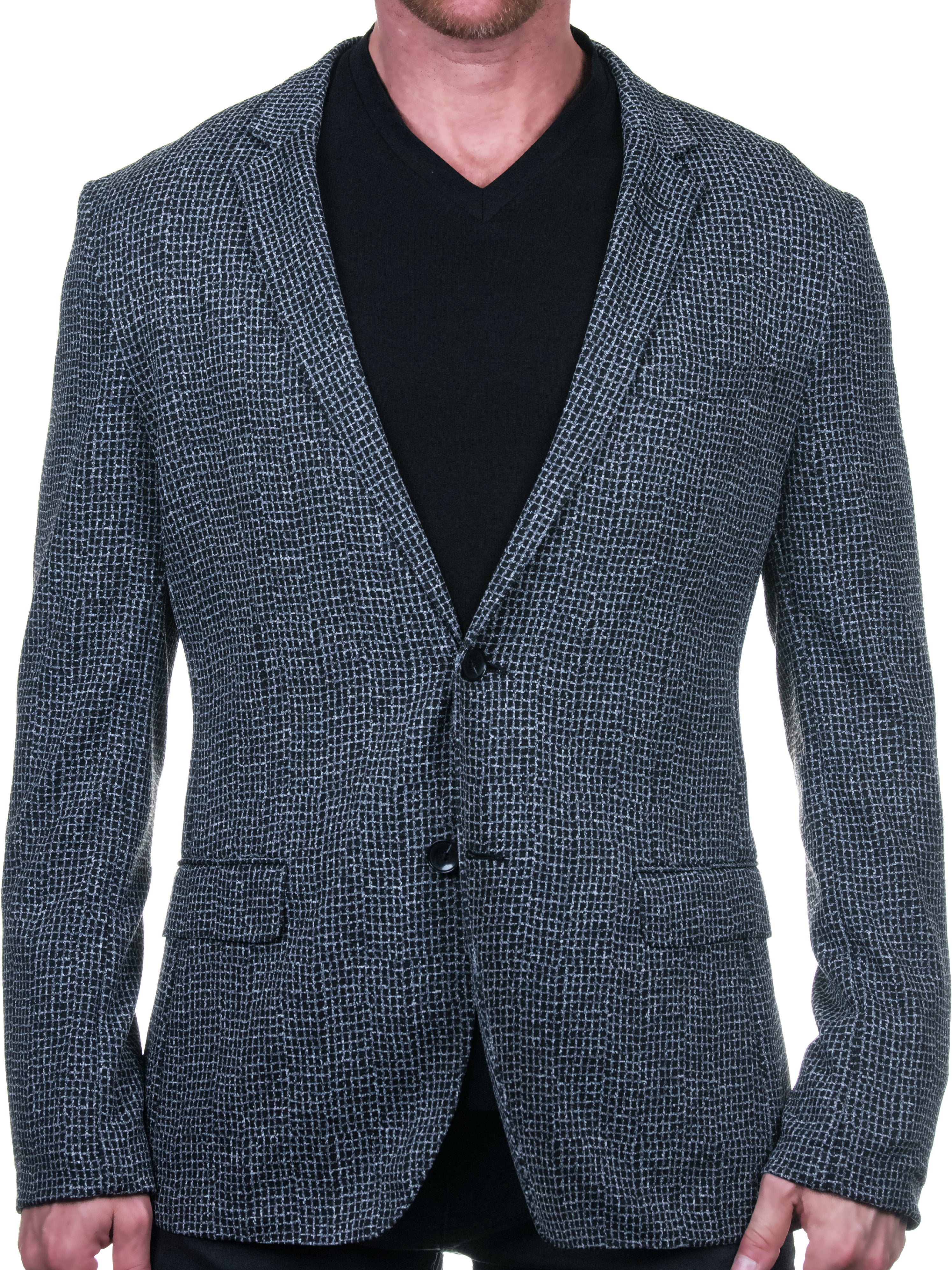 Blazer Unconstructed Check Grey