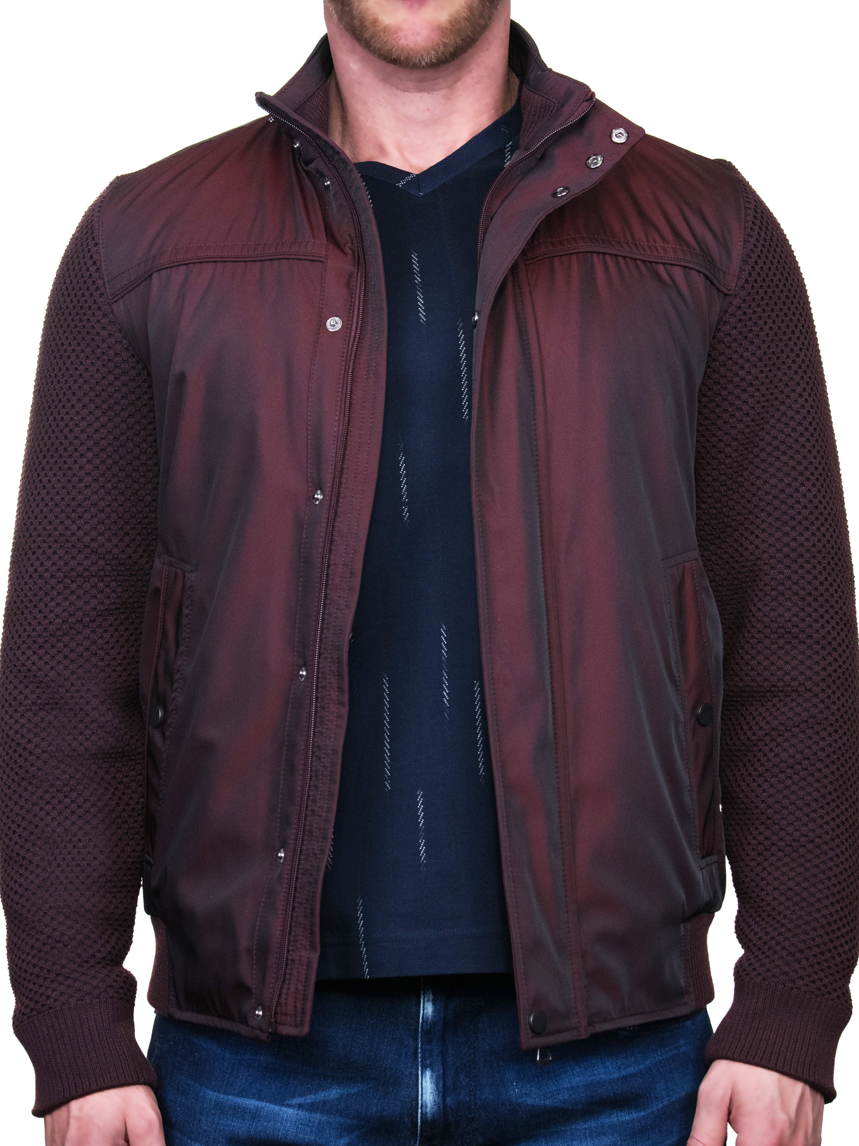 Bomber Knitted Red