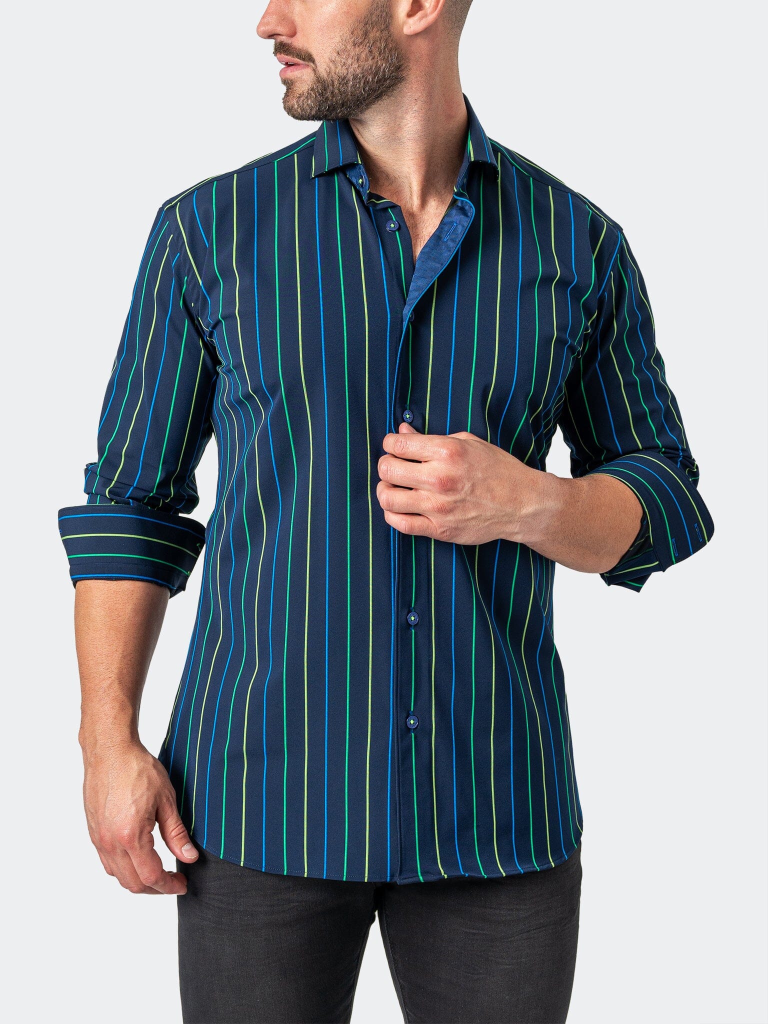 Eins StretchNeonStripe Blue