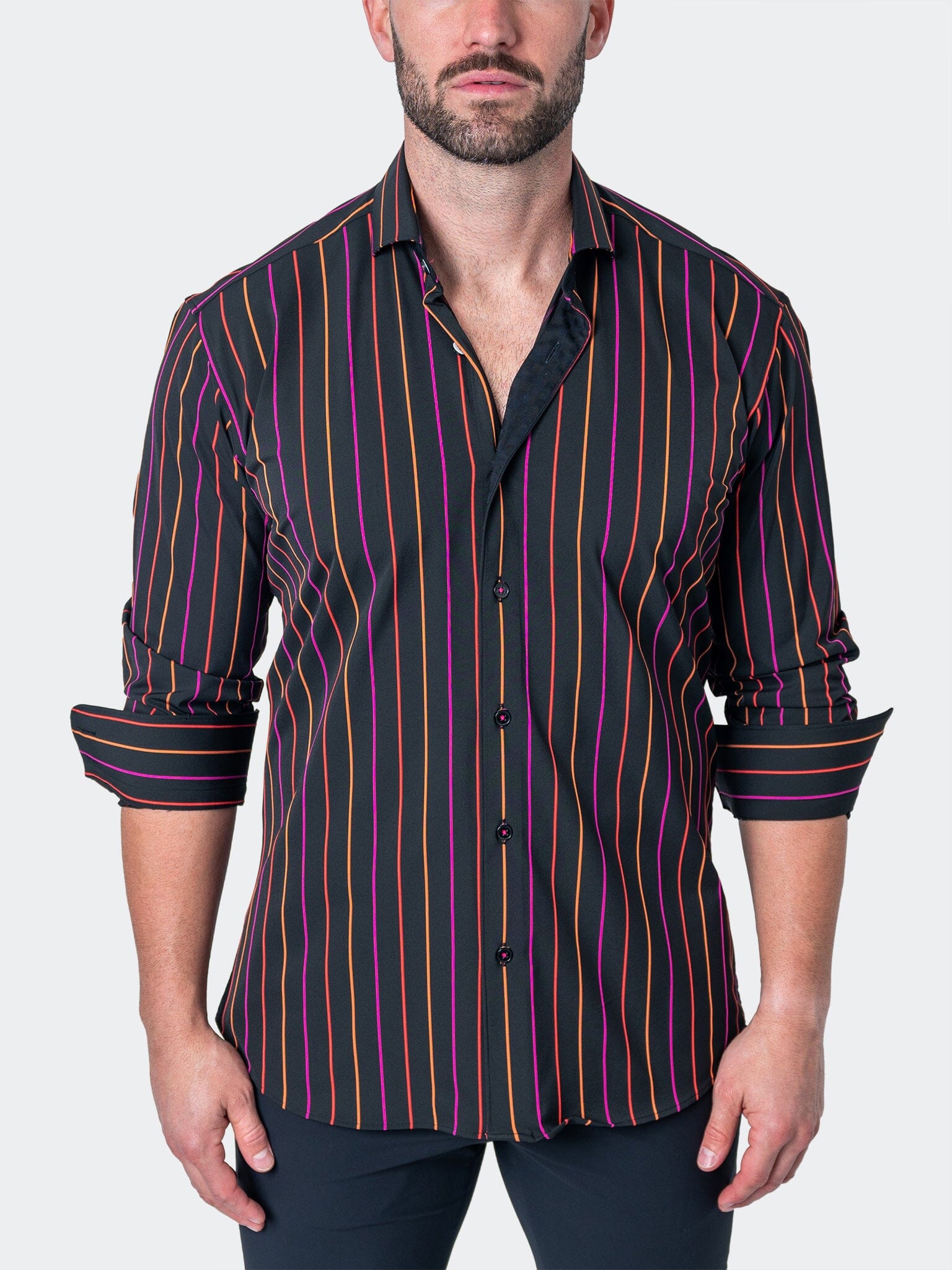 Eins StretchNeonStripe Grey