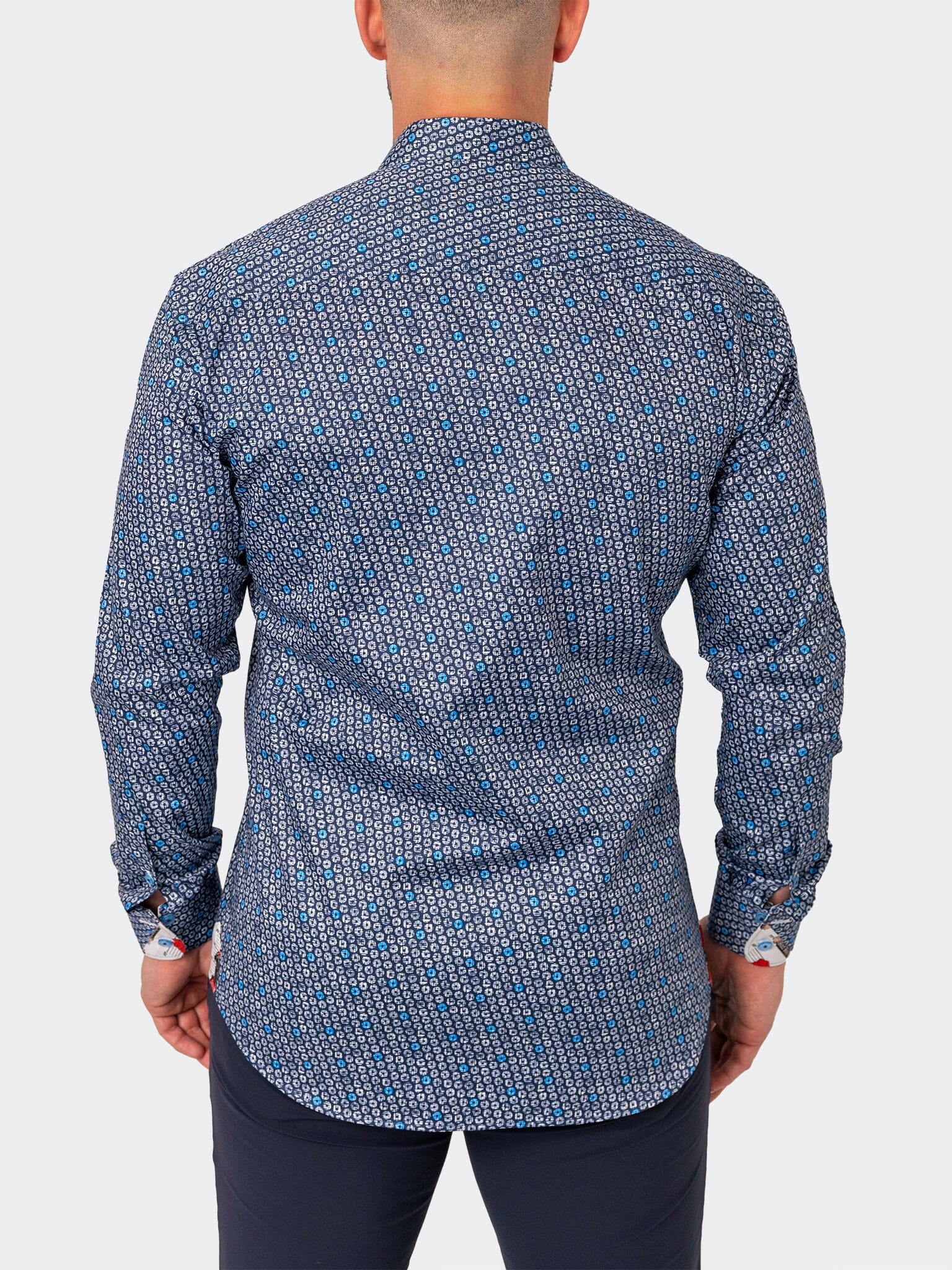 Records Blue Dress Shirt