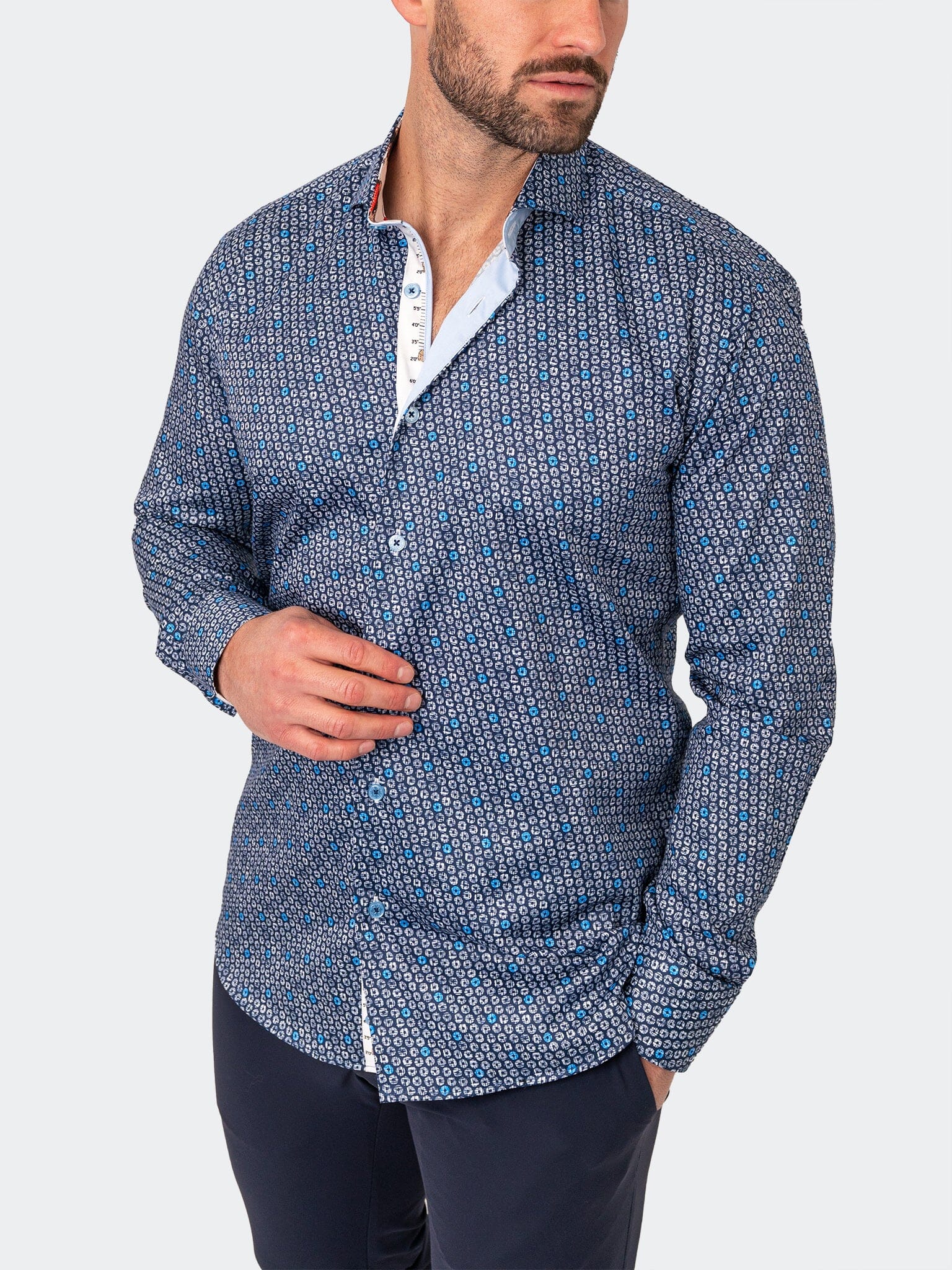 Records Blue Dress Shirt