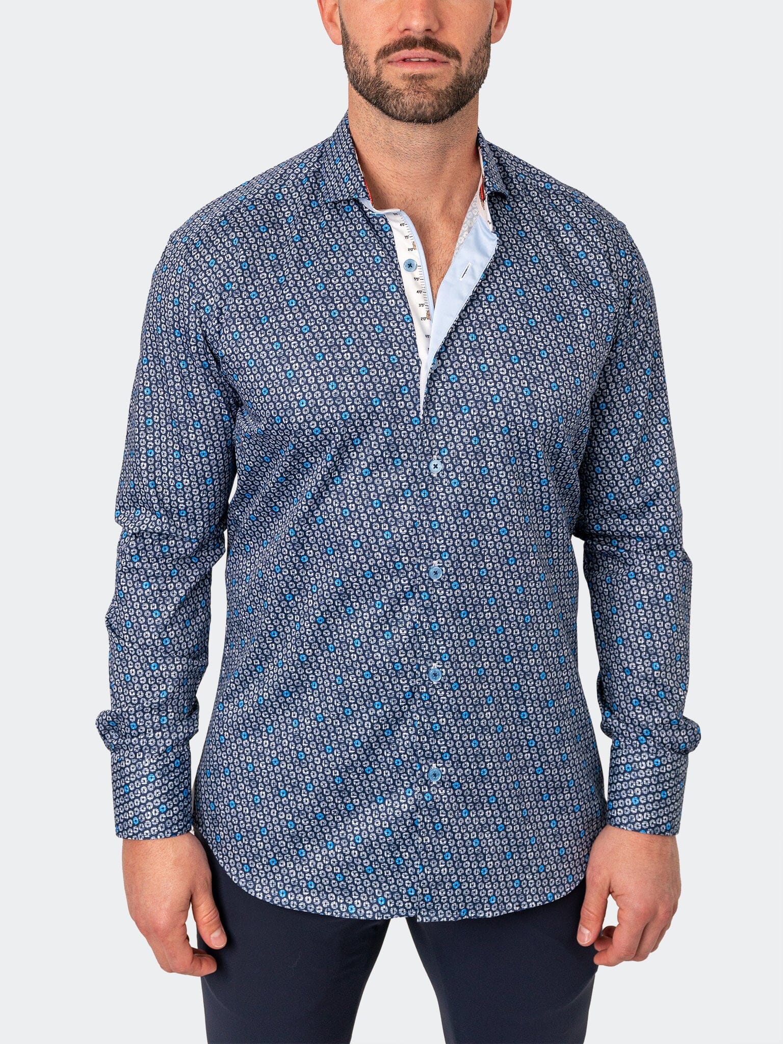 Records Blue Dress Shirt