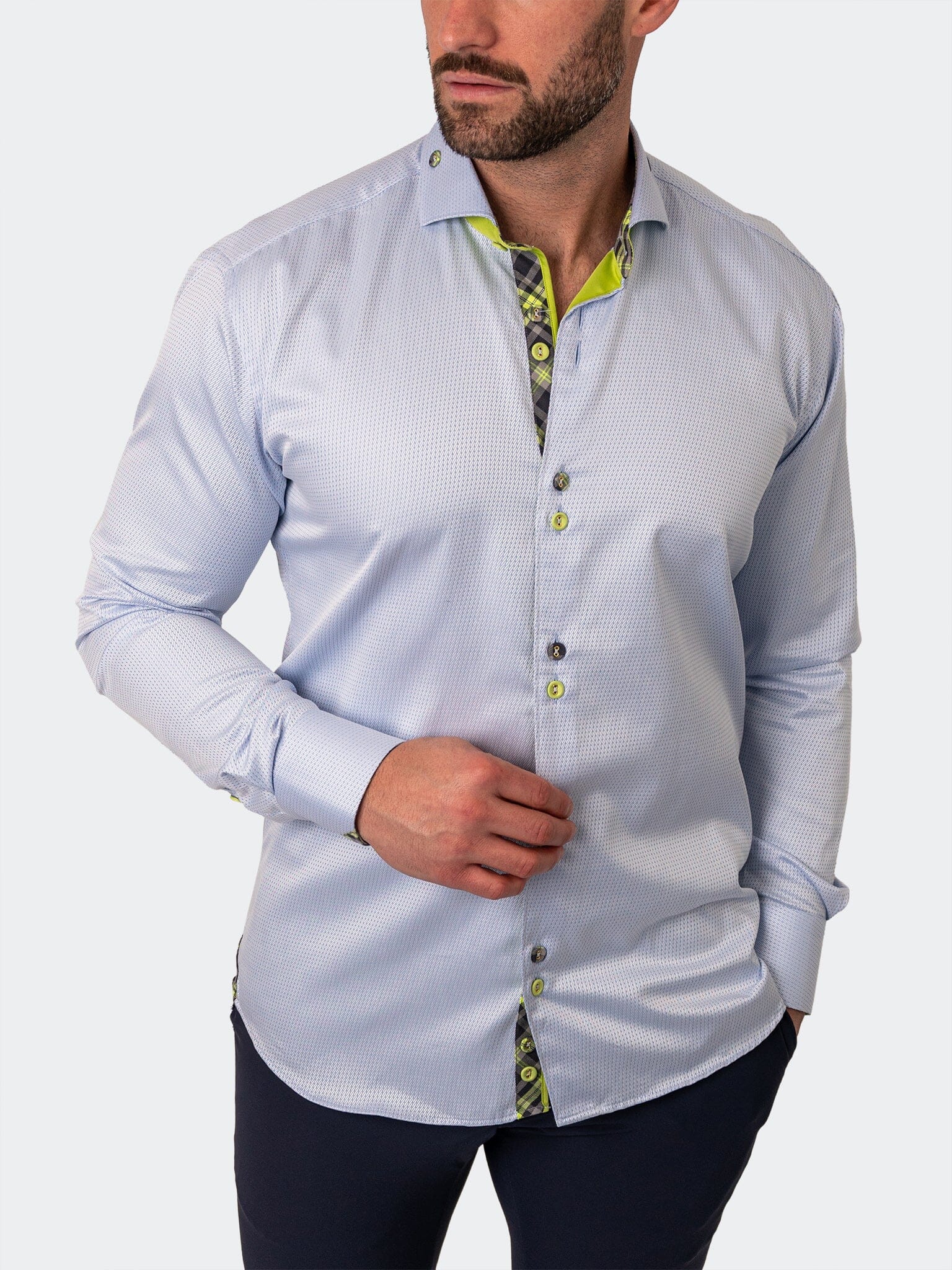Eins Repeated Blue Shirt