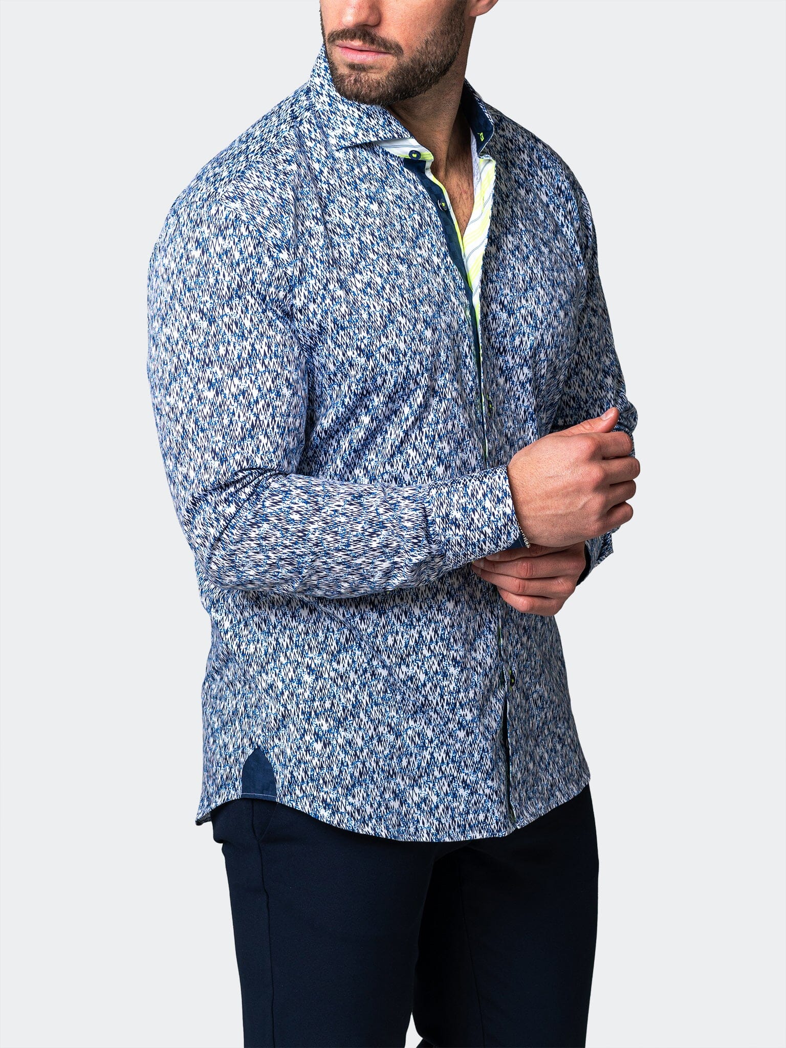 Eins Skim Blue Print Shirt