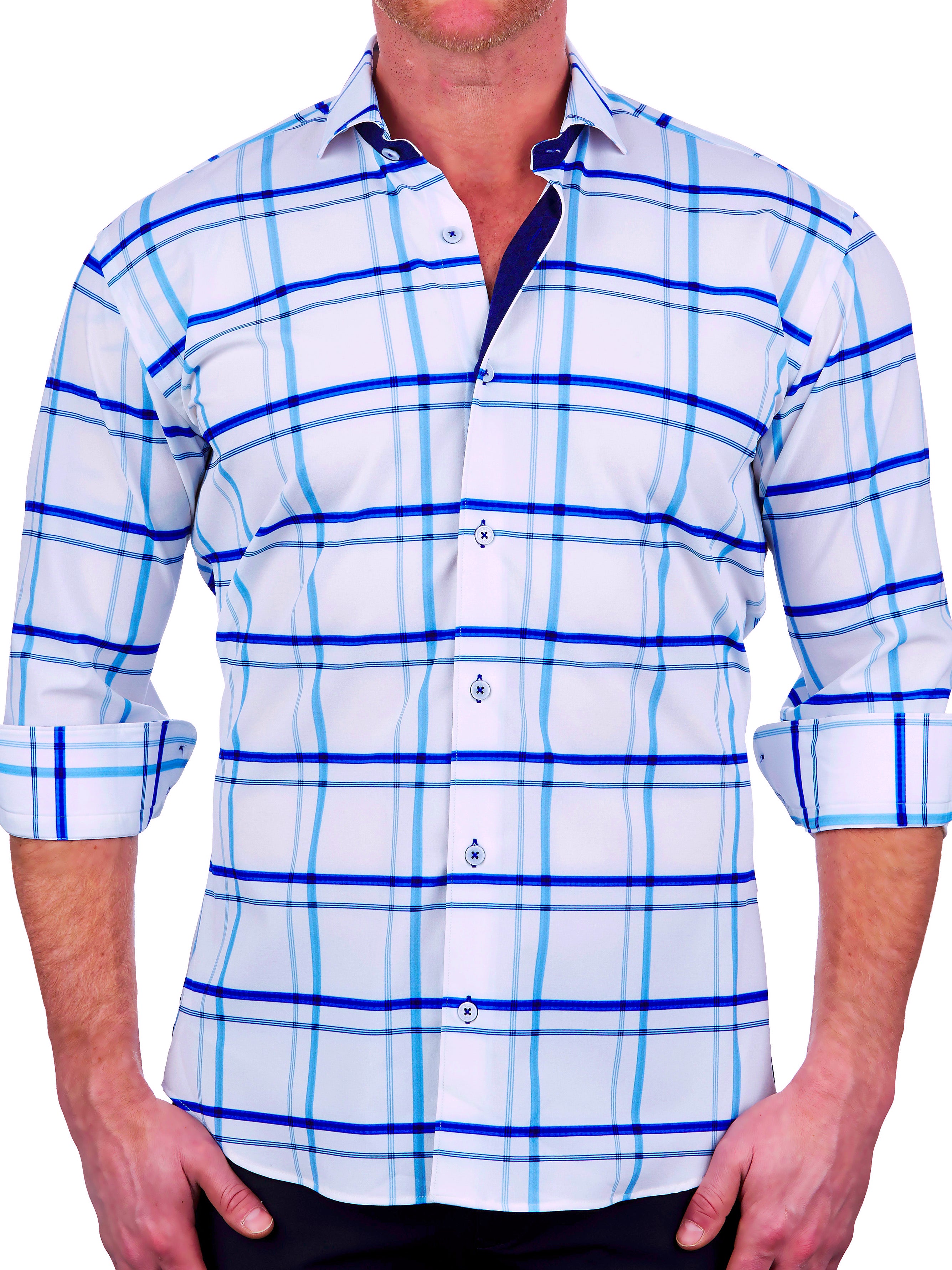 Eins Large plaid White