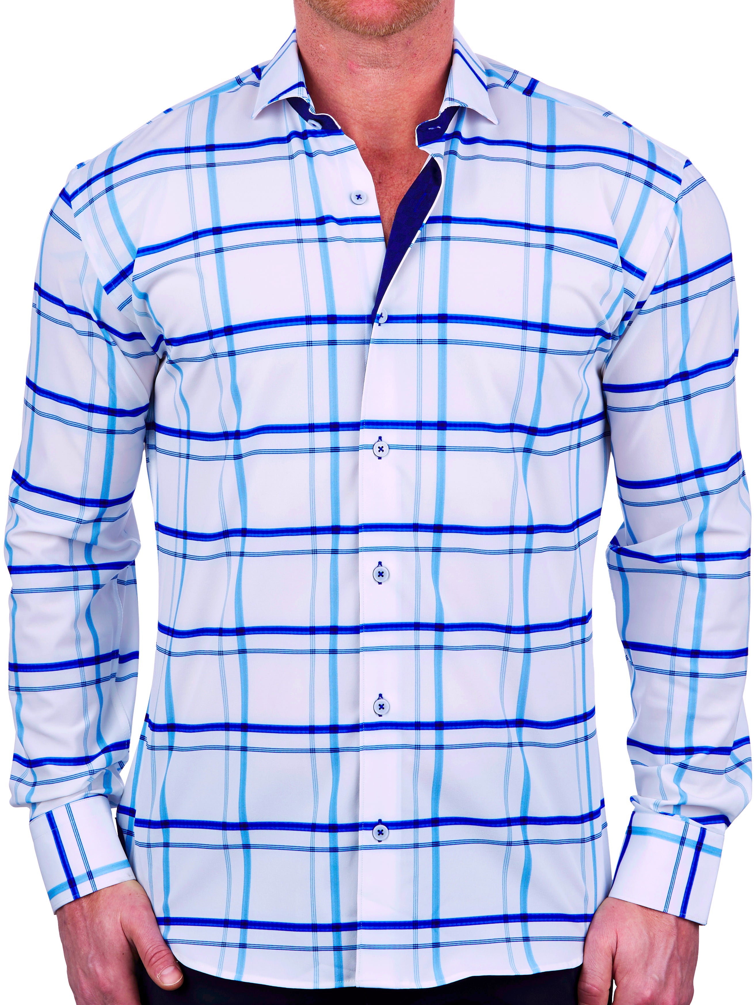 Eins Large plaid White
