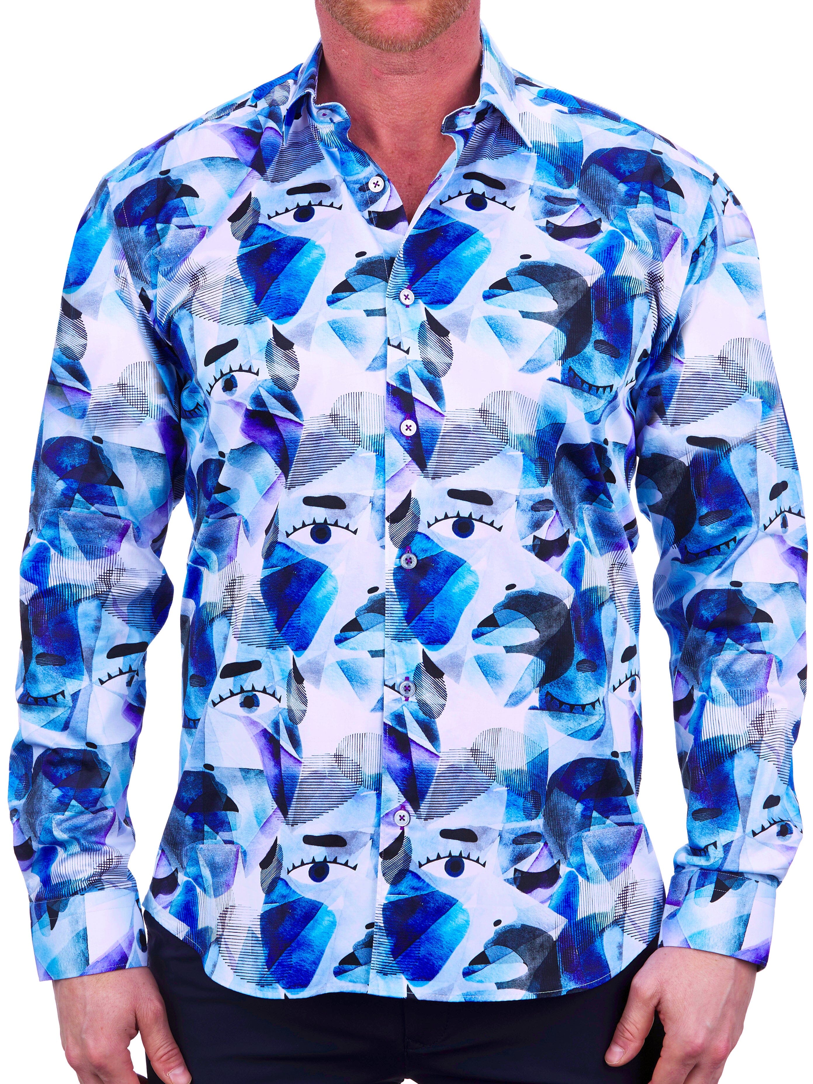 Fibonacci Face  Blue