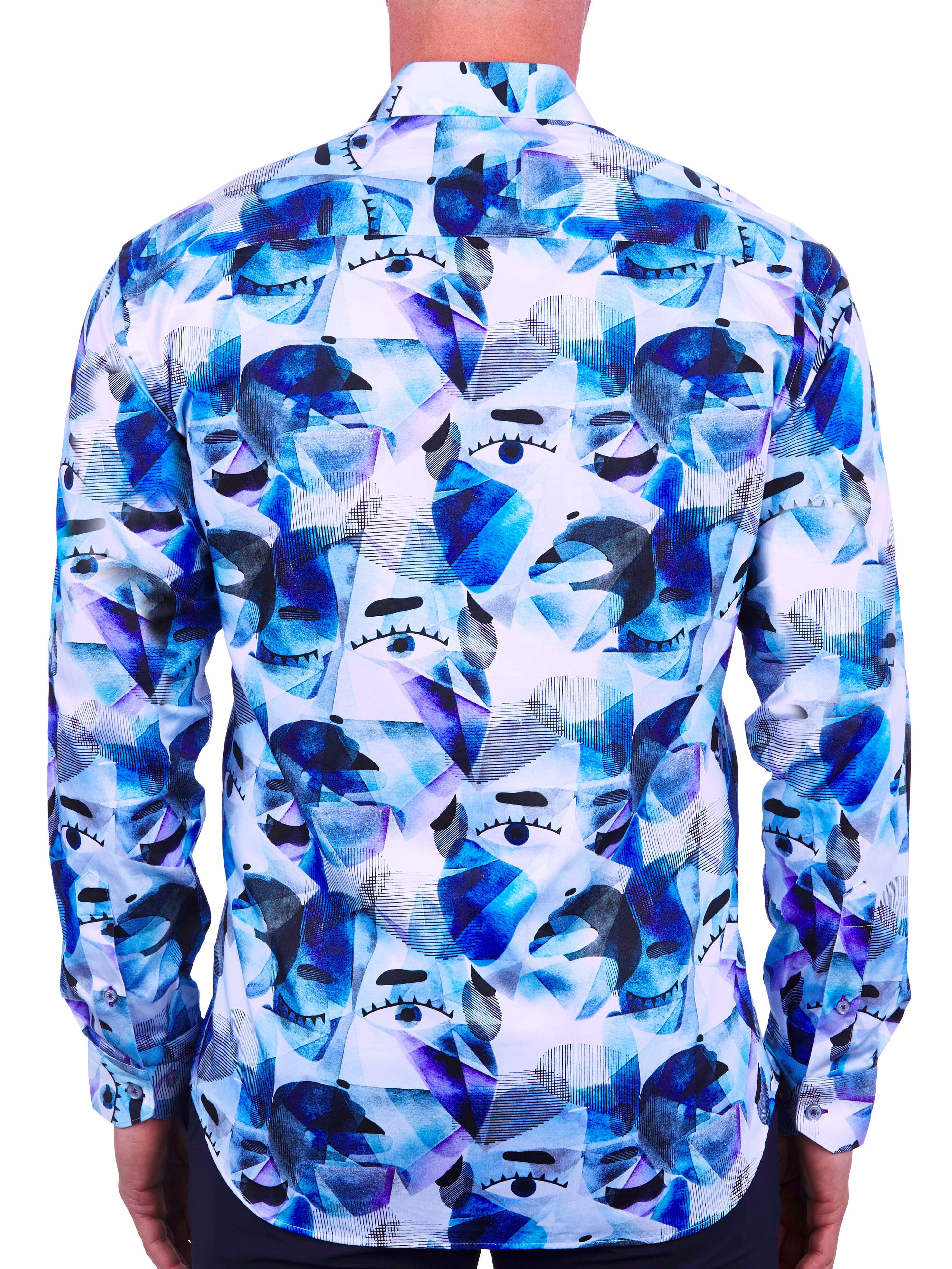 Fibonacci Face  Blue