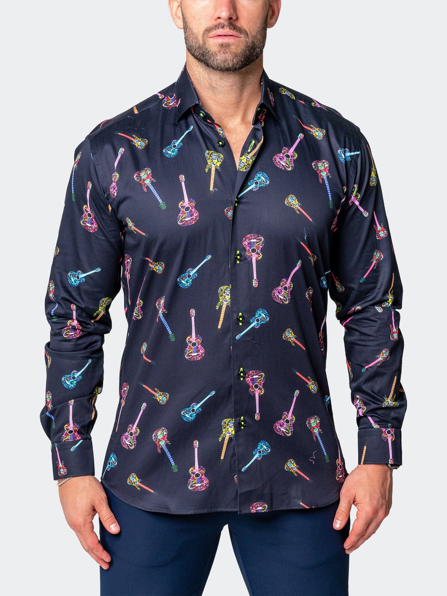 Fibonacci Guitar Black Shirt