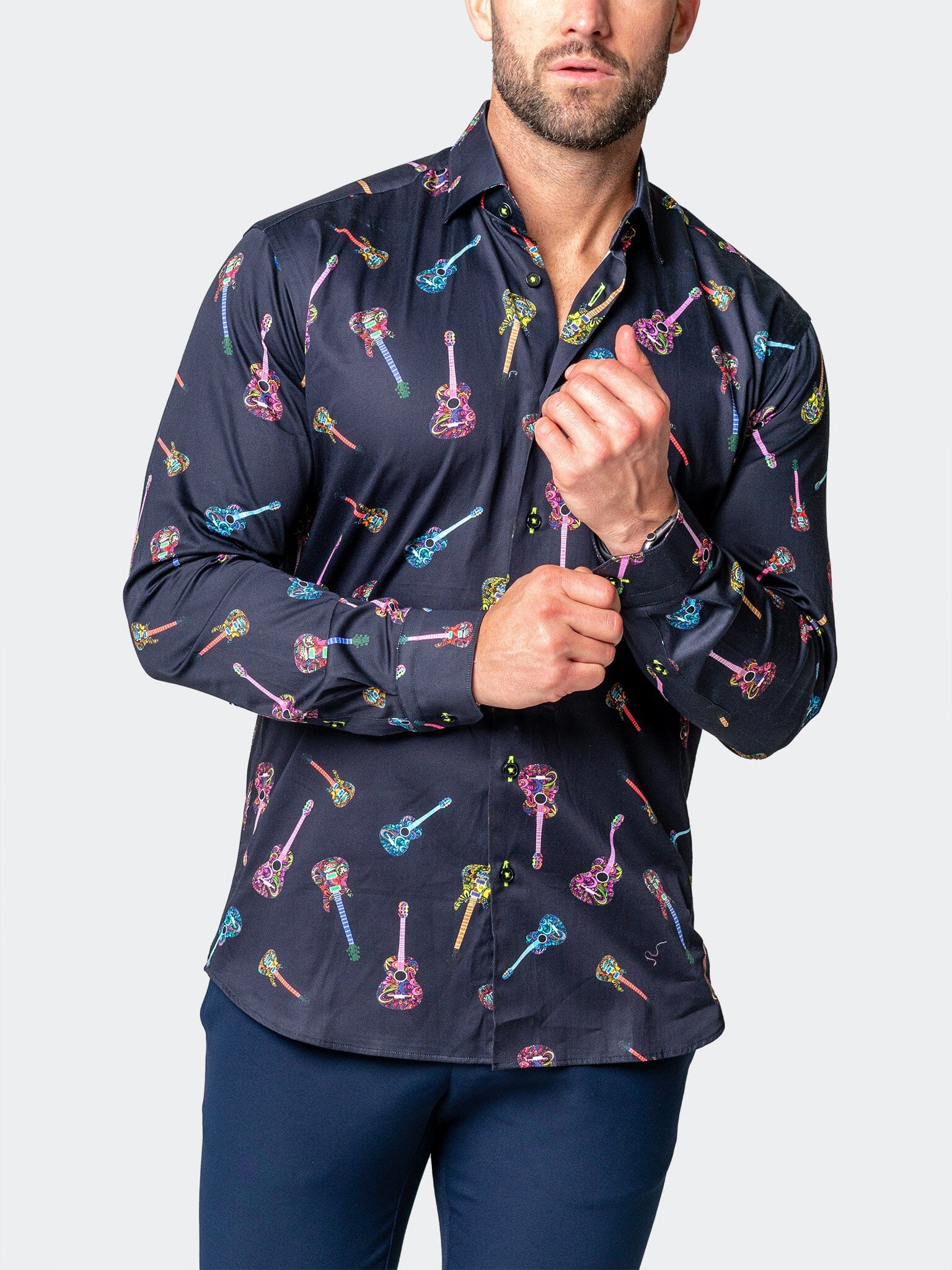 Fibonacci Guitar Black Shirt
