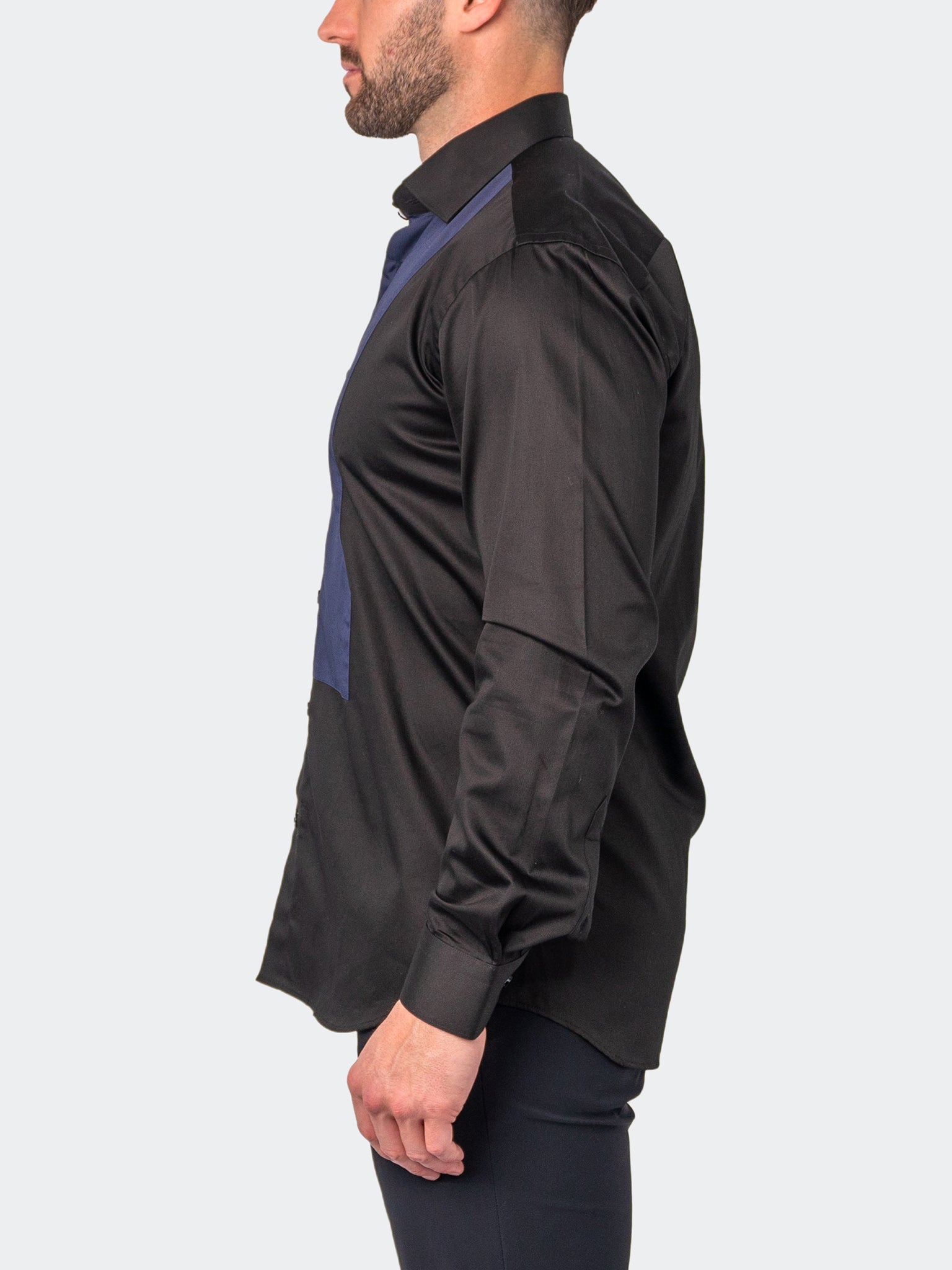 Fibonacci PanelMiddle Black Shirt