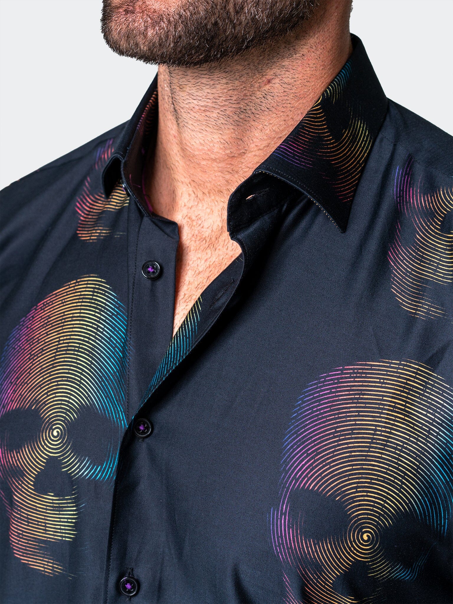Fibonacci Skull 3D Black Shirt