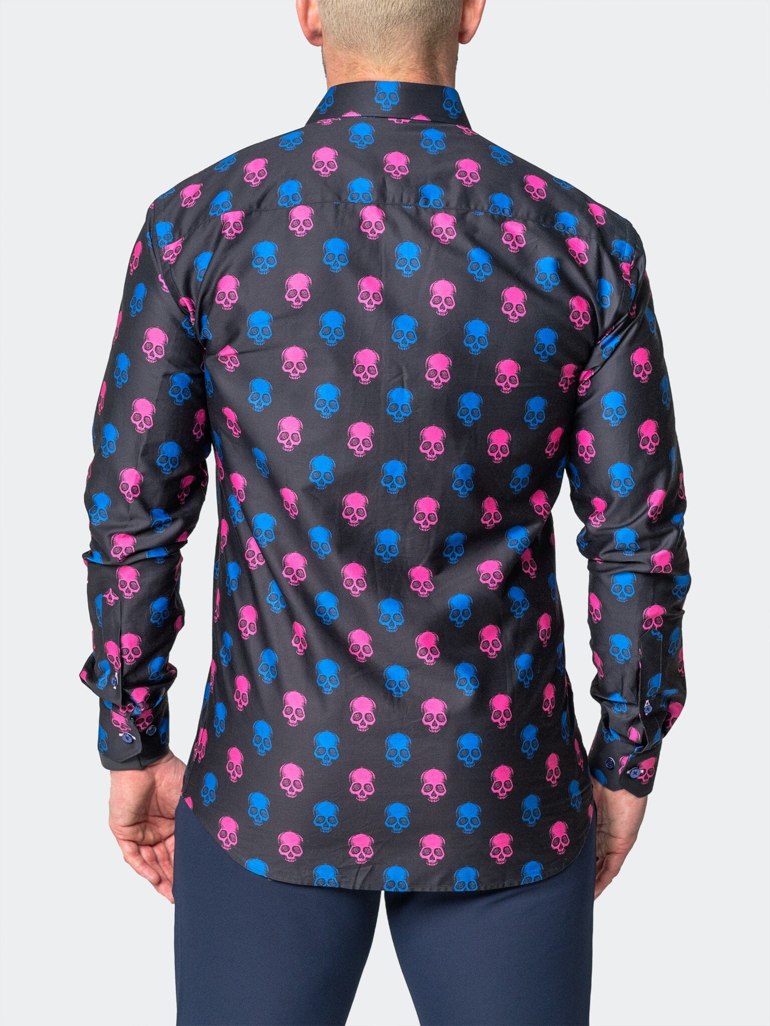Fibonacci SkullPrinted Black Shirt