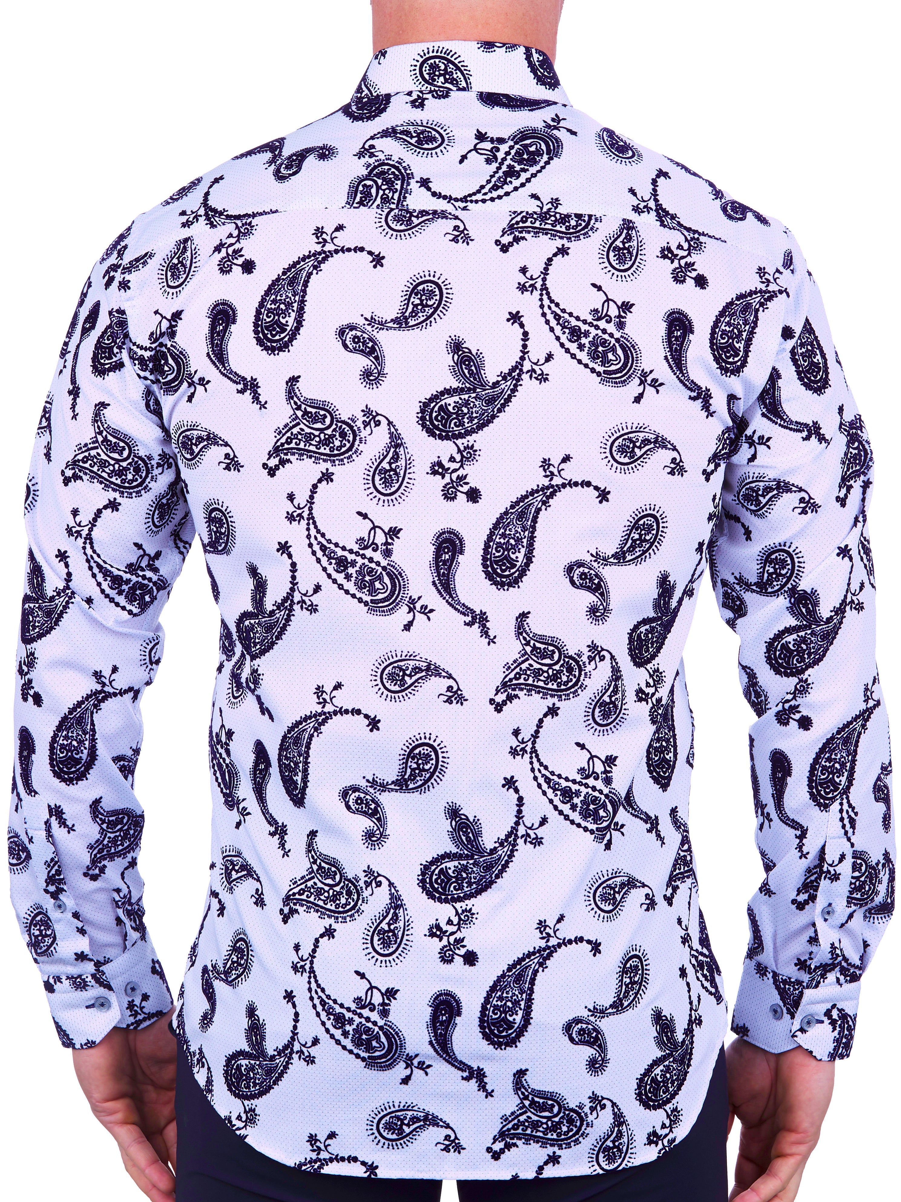 Fibonacci Paisle flock White