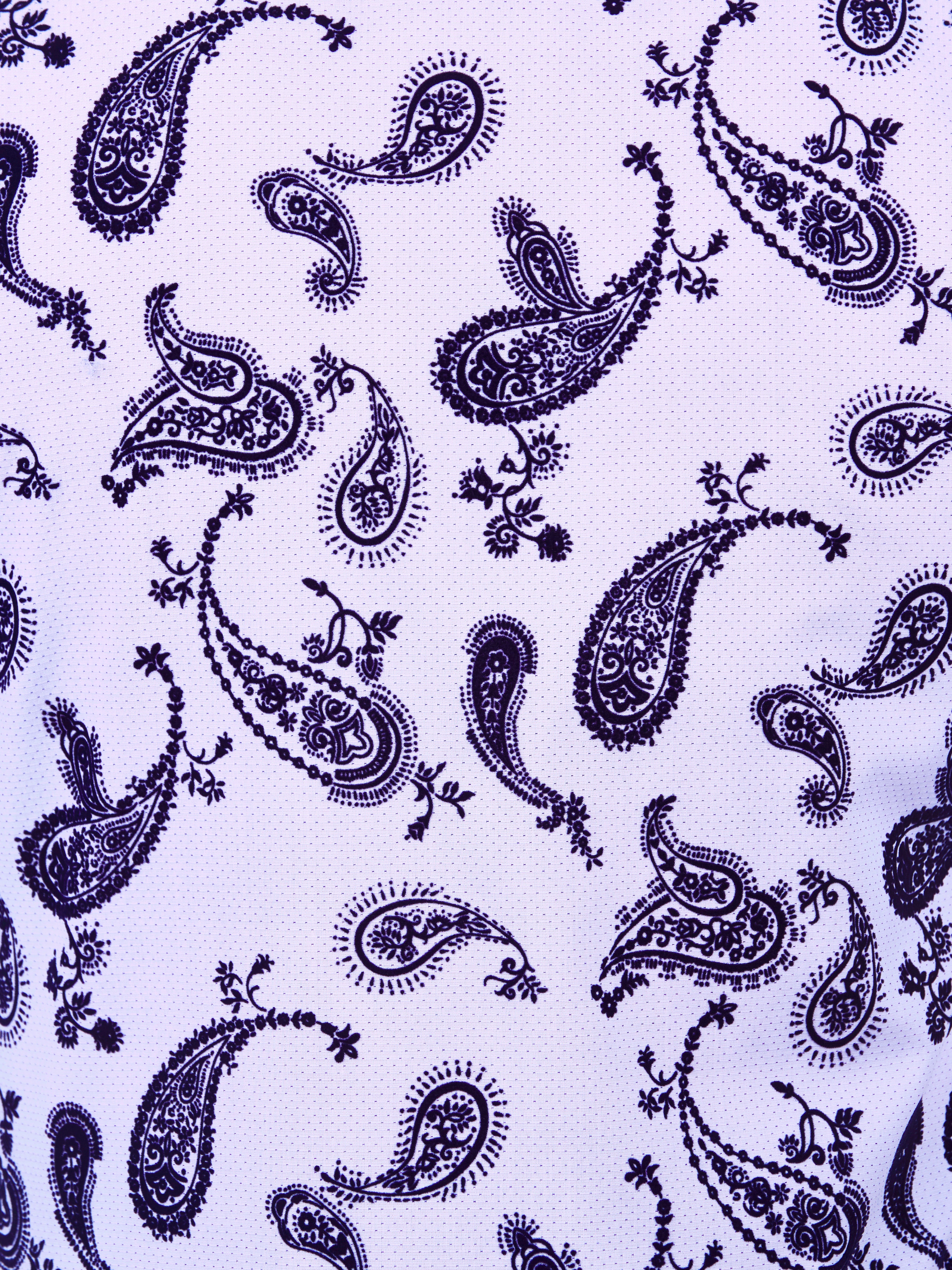 Fibonacci Paisle flock White