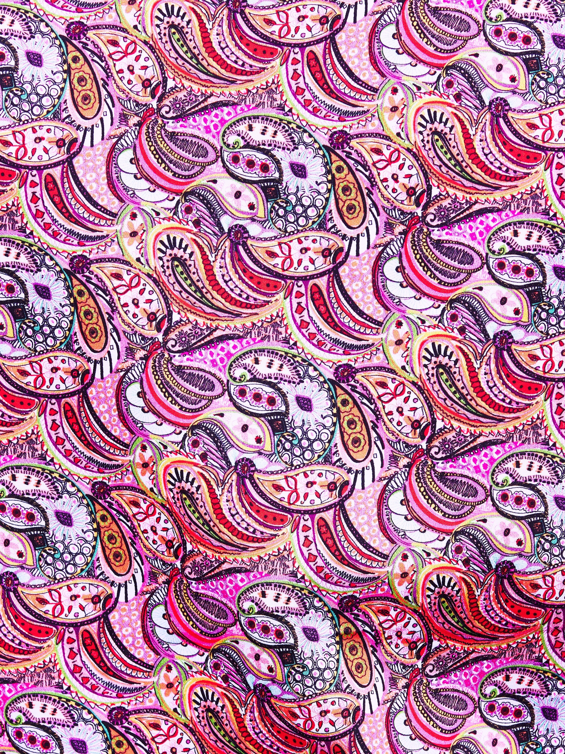 Fibonacci Paisley multi Red