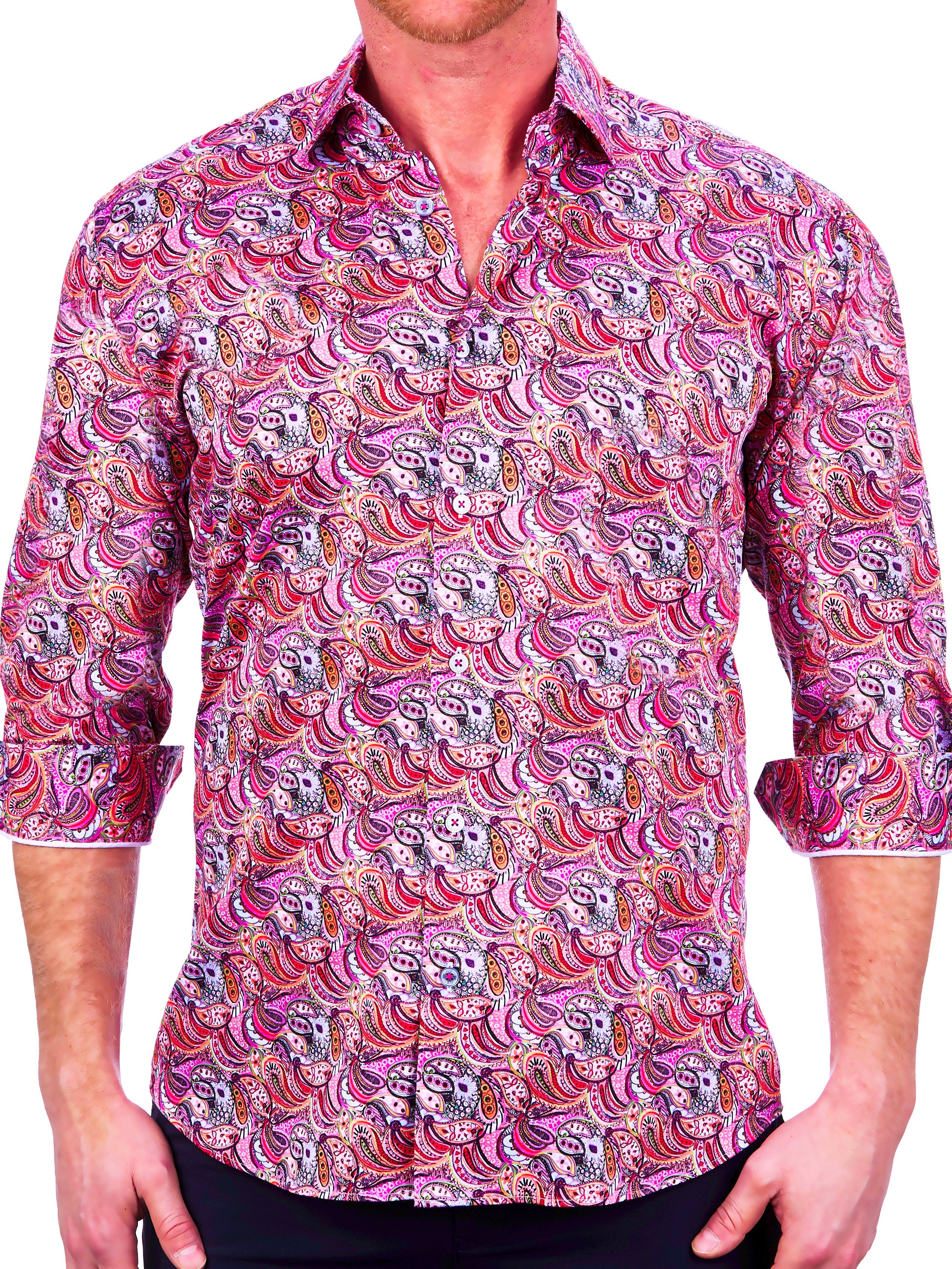 Fibonacci Paisley multi Red