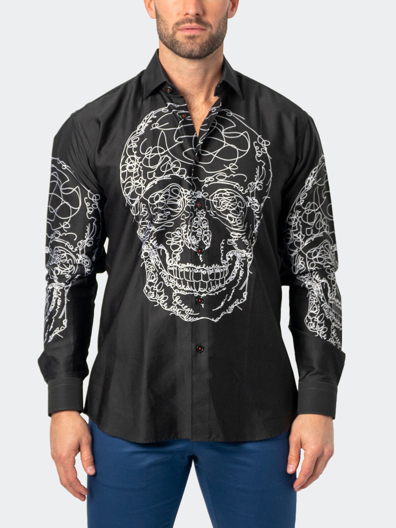 Fibonacci Skulldoodle Black