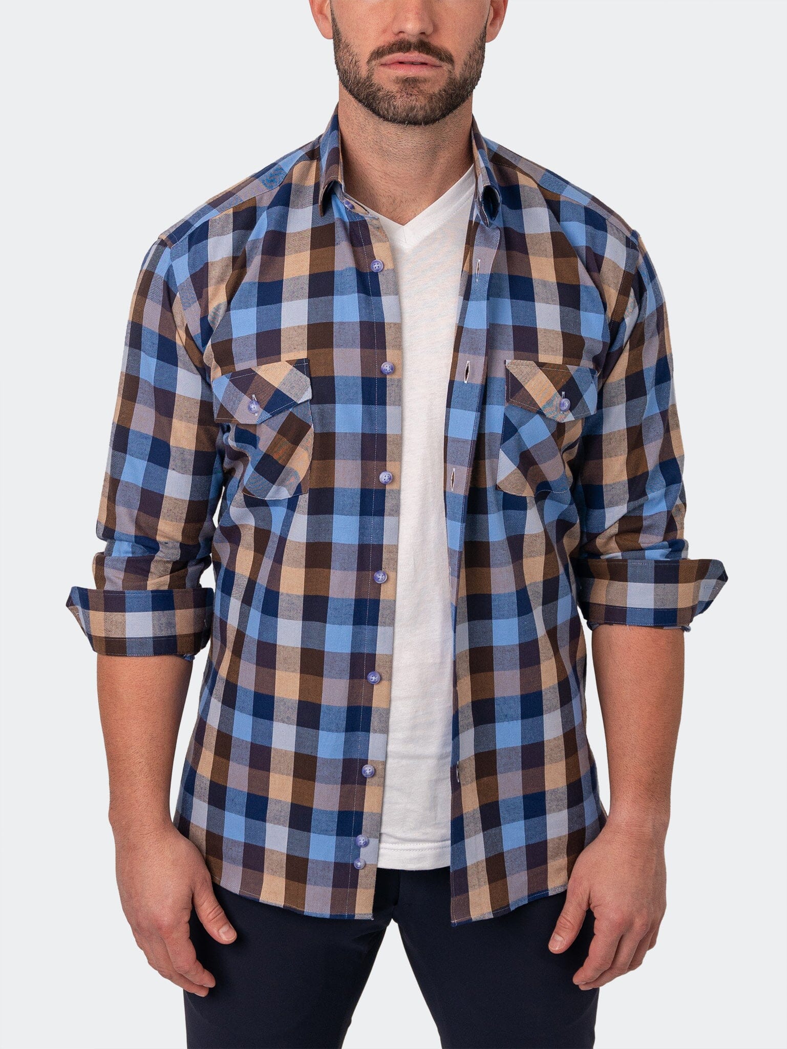 Flannel CheckBrown Shirt