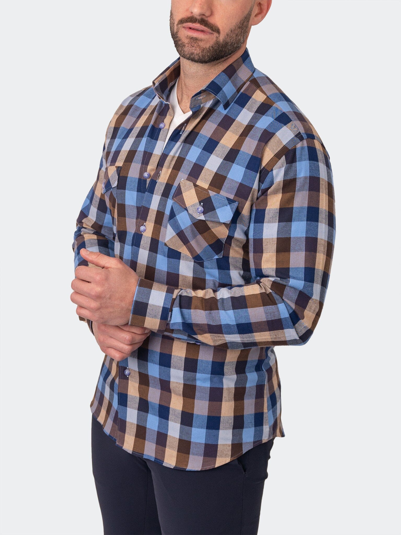 Flannel CheckBrown Shirt