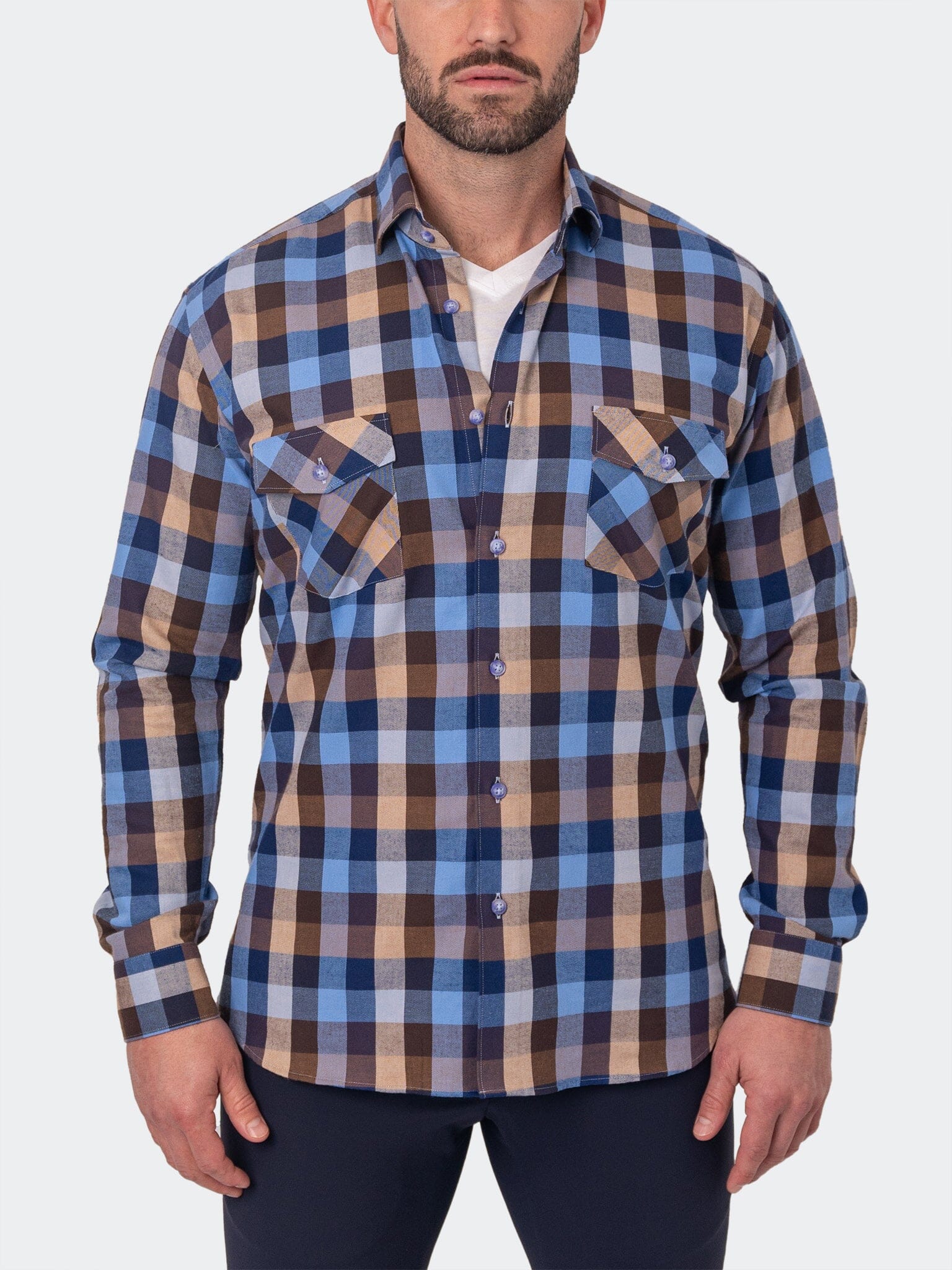 Flannel CheckBrown Shirt