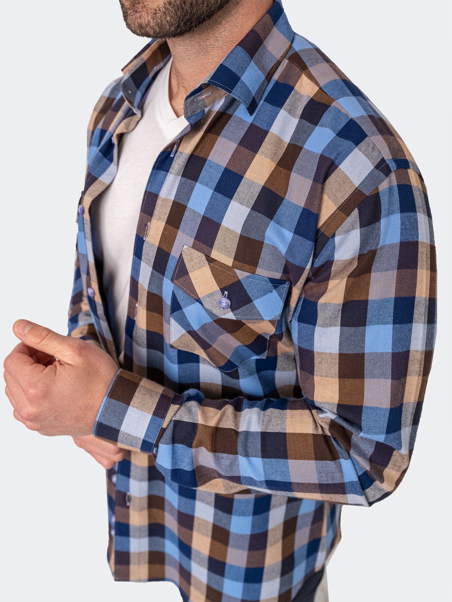 Flannel CheckBrown Shirt