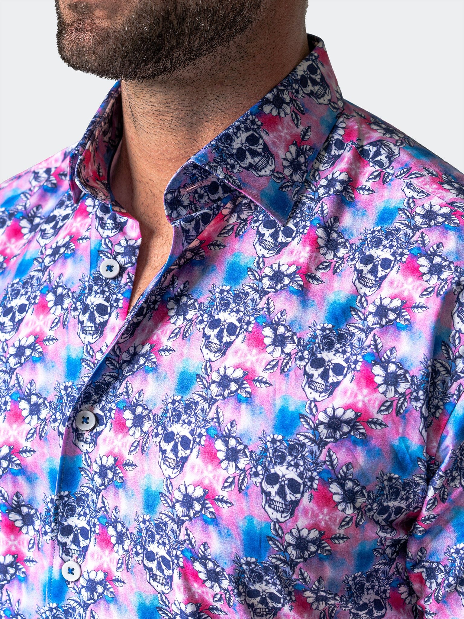 Galileo FlowerSkull Pink Shirt