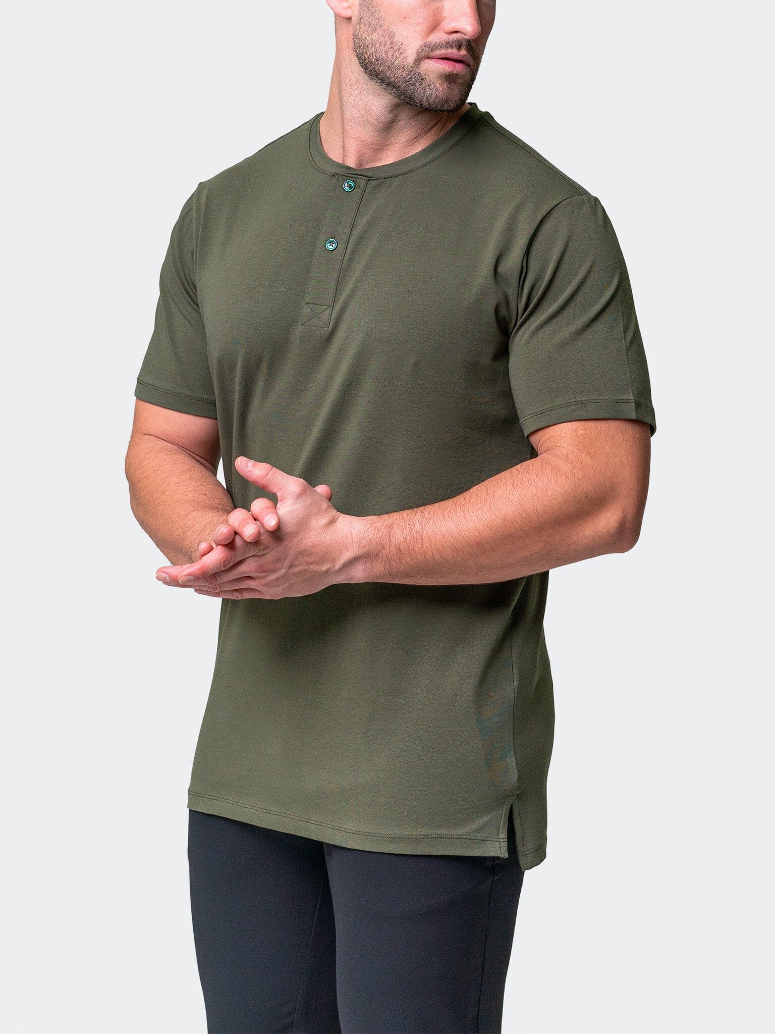 Perm Core Green Henley Shirt