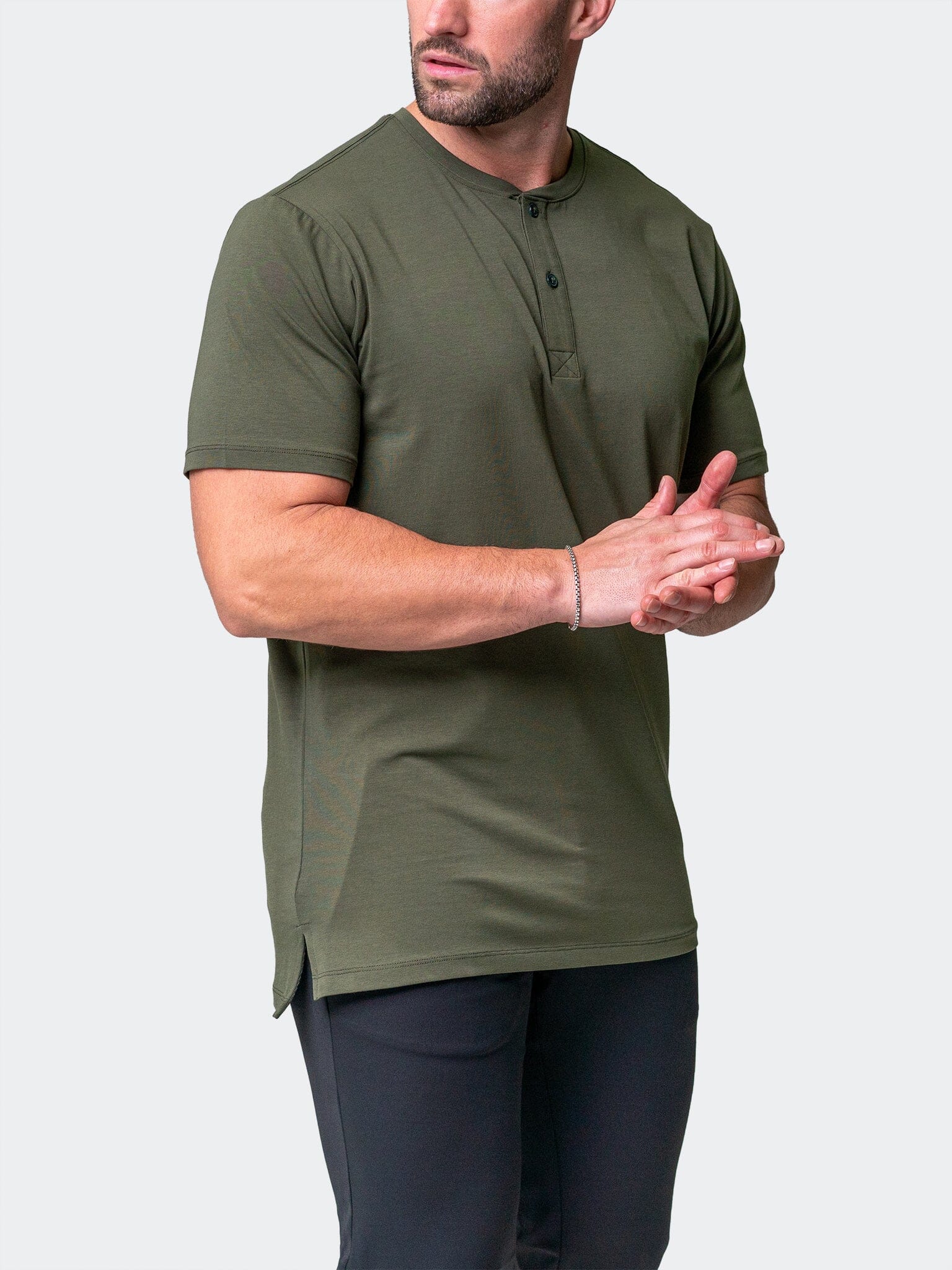 Perm Core Green Henley Shirt