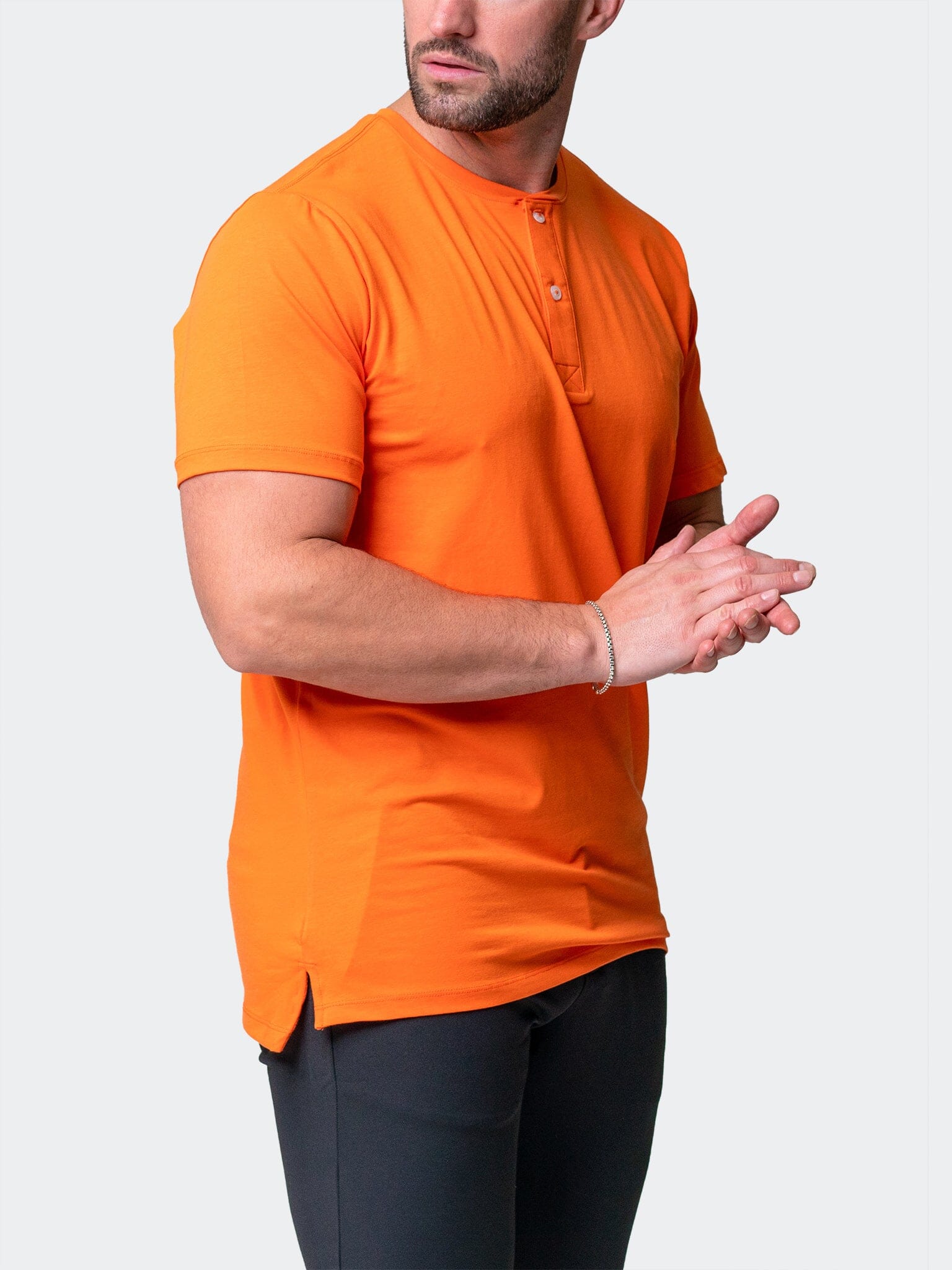 Core Orange Henley Shirt