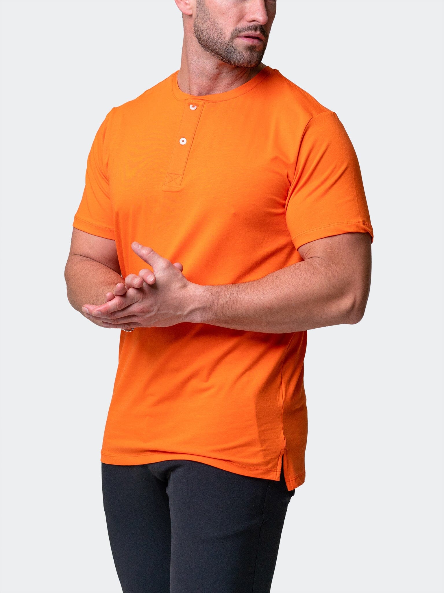 Core Orange Henley Shirt
