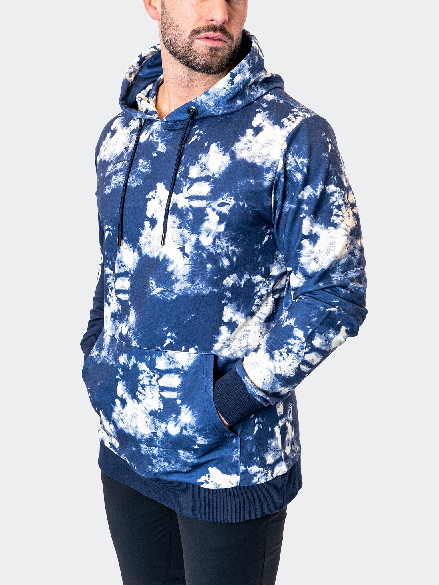 DyePanel Blue Pullover Hoodie