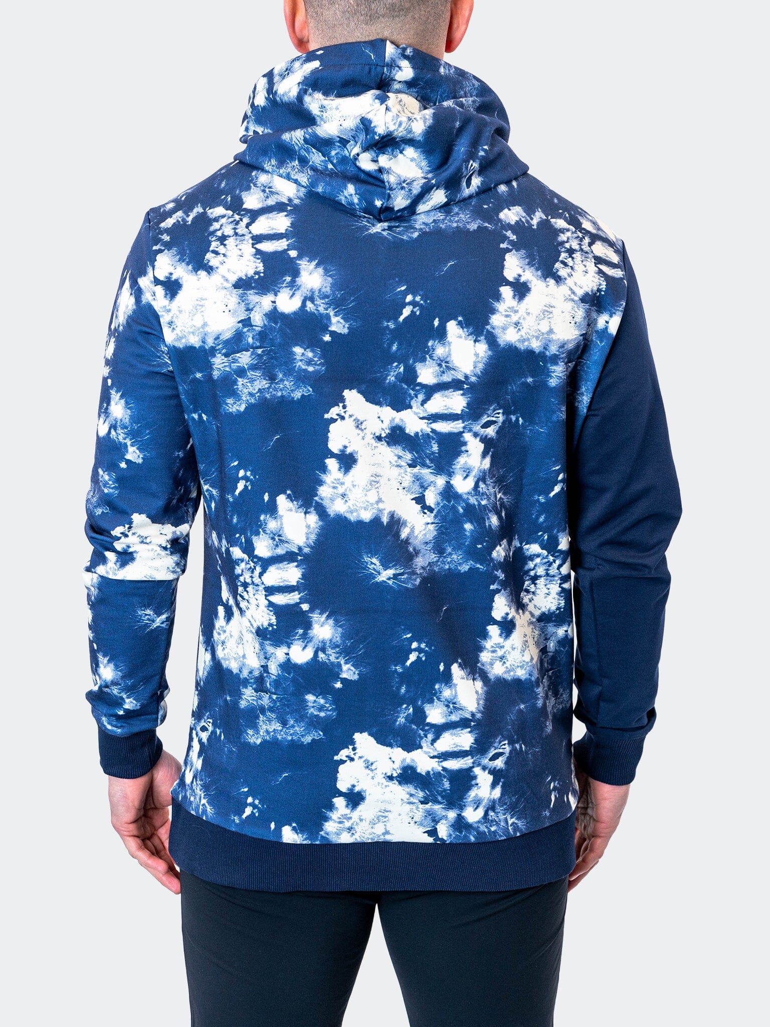 DyePanel Blue Pullover Hoodie