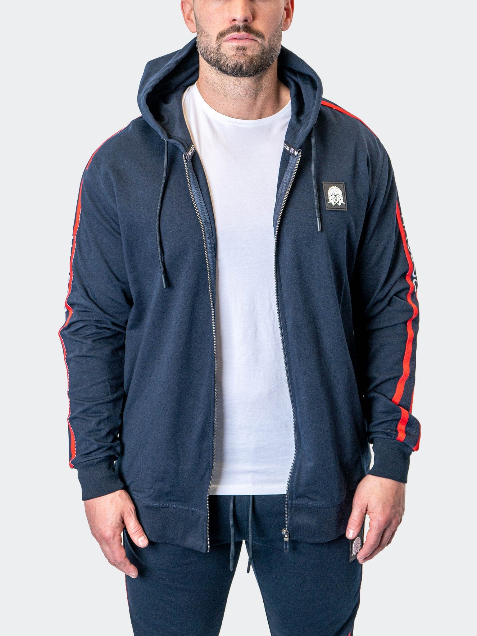 Leo Navy Full-Zip Hoodie