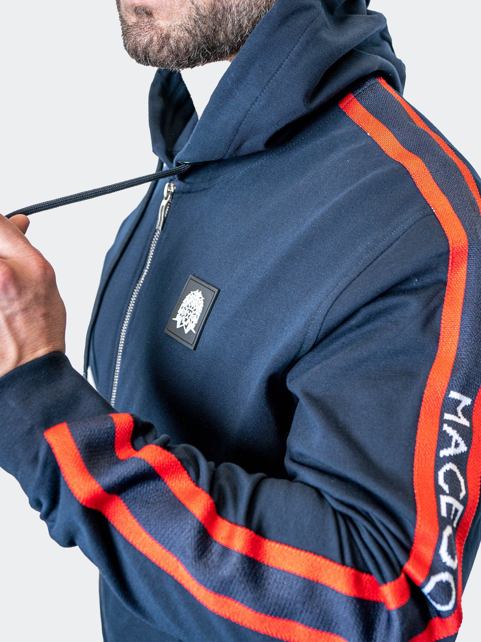 Leo Navy Full-Zip Hoodie