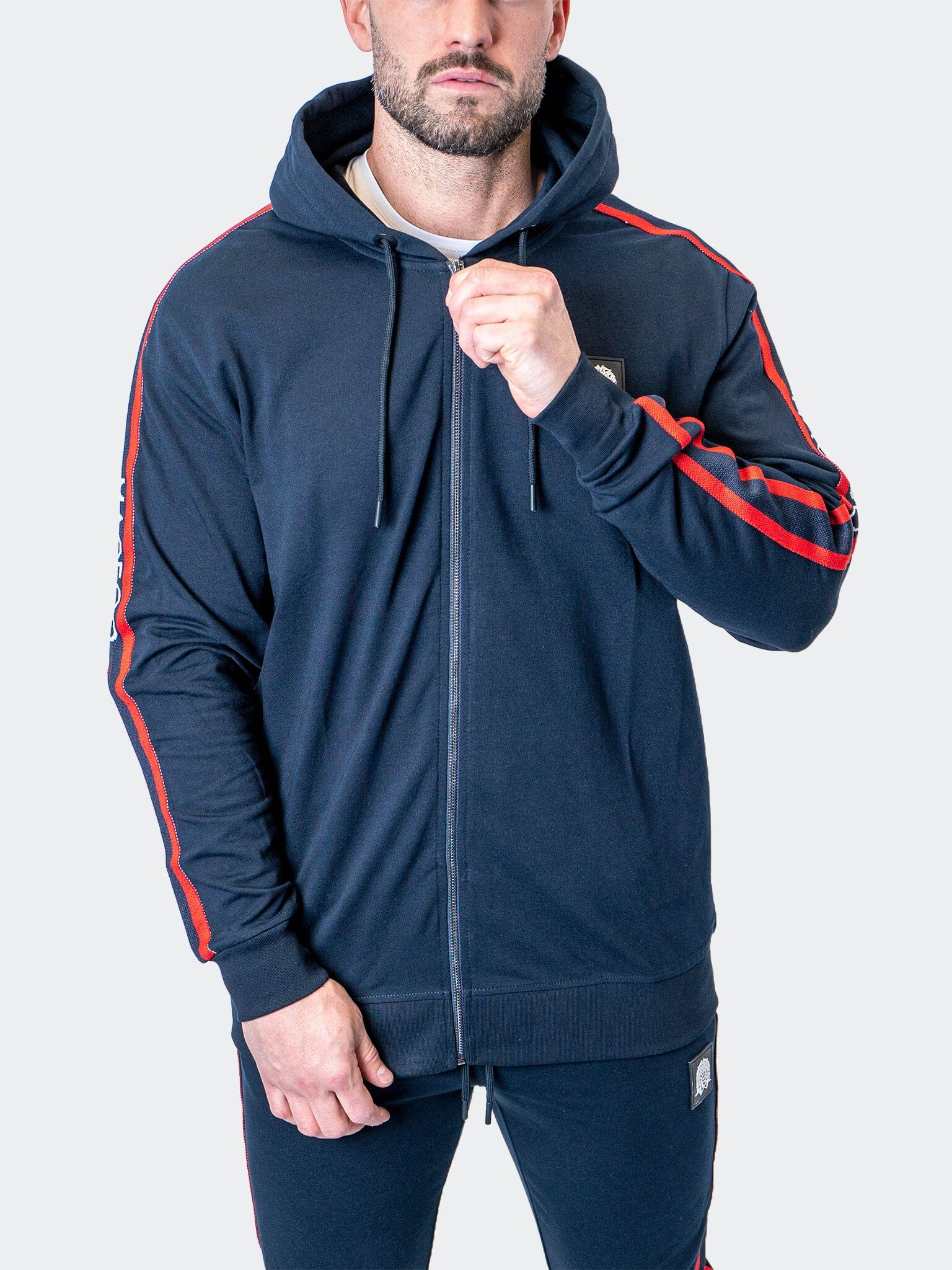 Leo Navy Full-Zip Hoodie