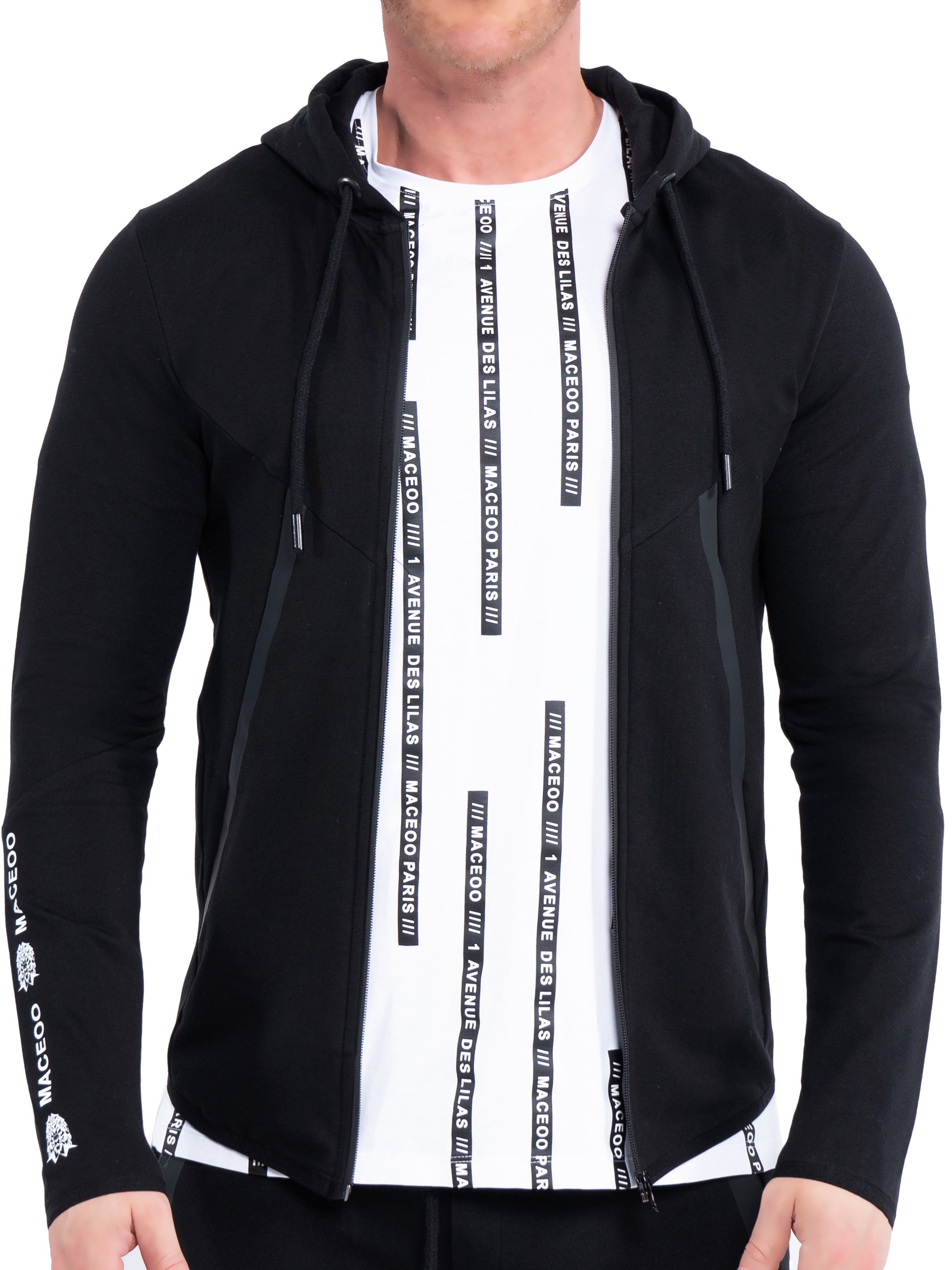 Hoodie BlackTrim Black