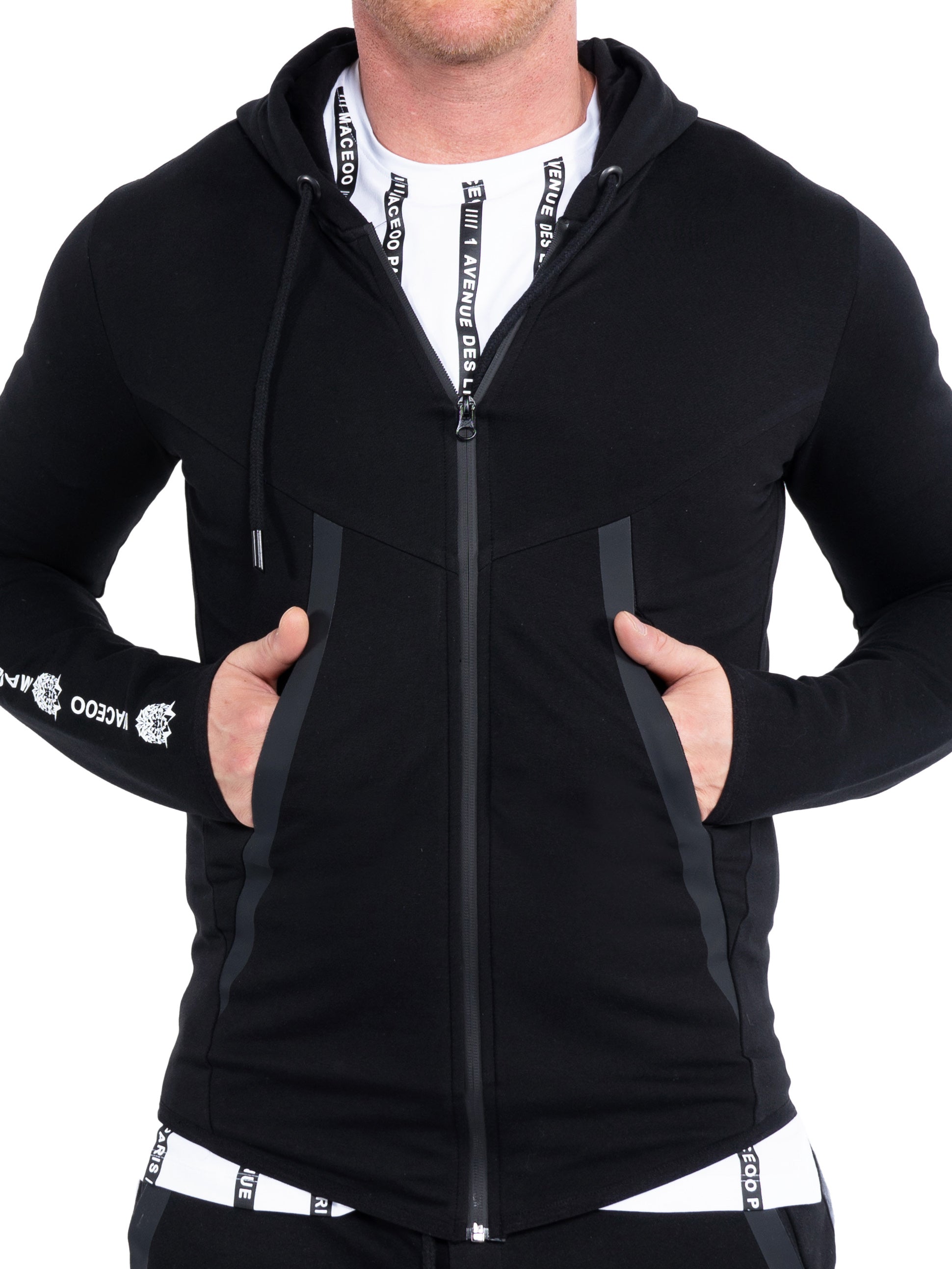 Hoodie BlackTrim Black
